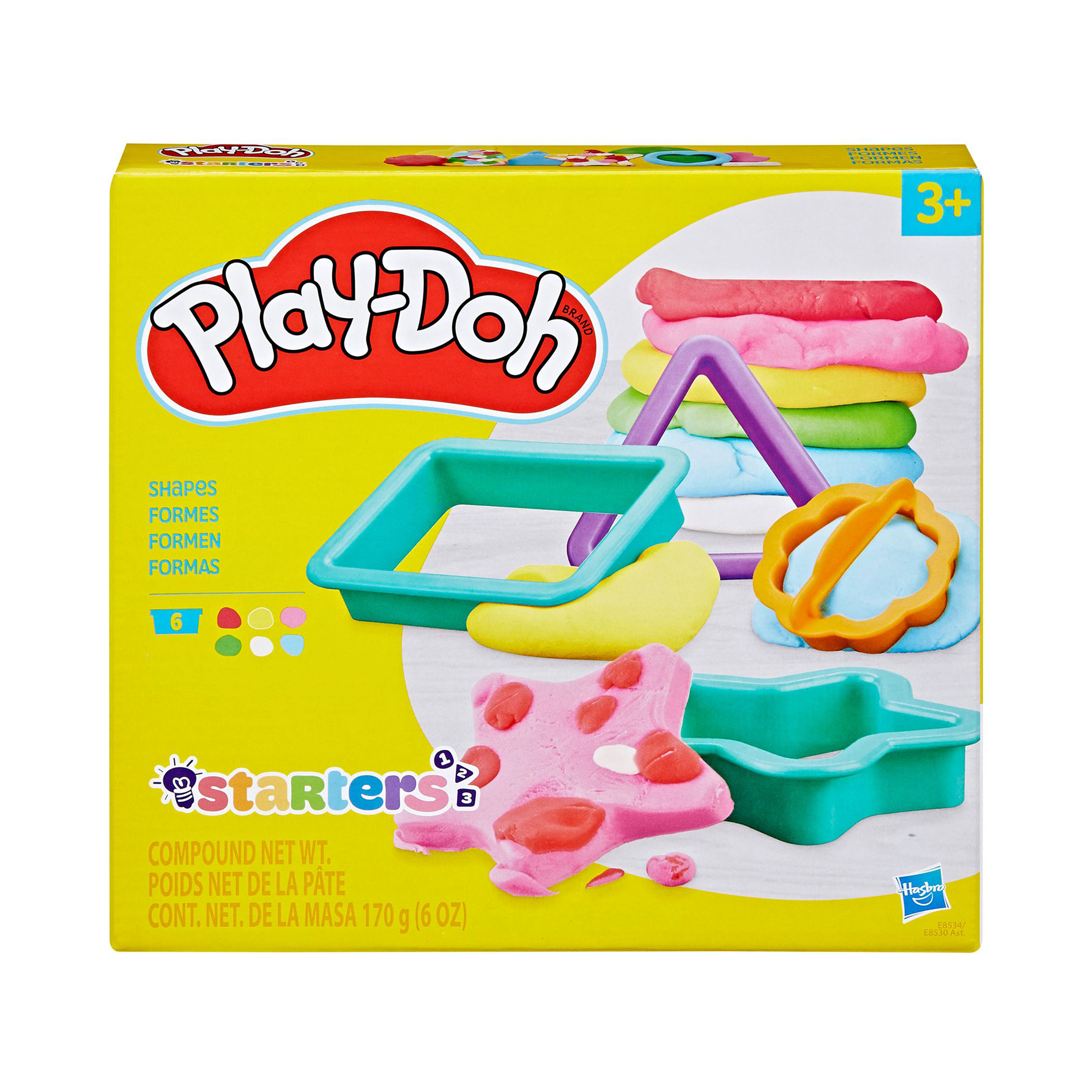 

Набір для творчості Play-Doh Starters Fundamentals Shapes з масою для ліплення, від 3 років, 6 баночок (E8530/E8534)