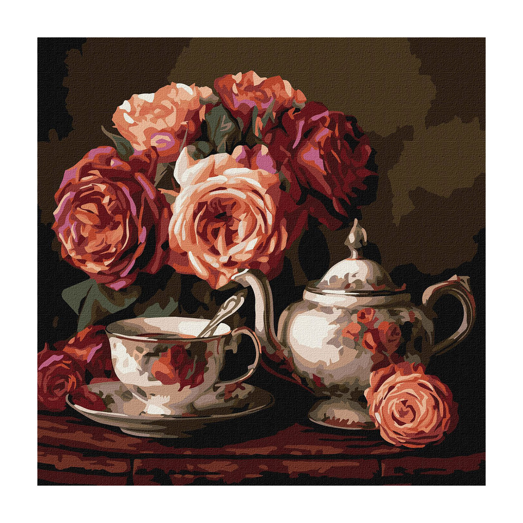 

Картина за номерами Ideyka Троянди в темряві, 40*40 см (KHO3331)