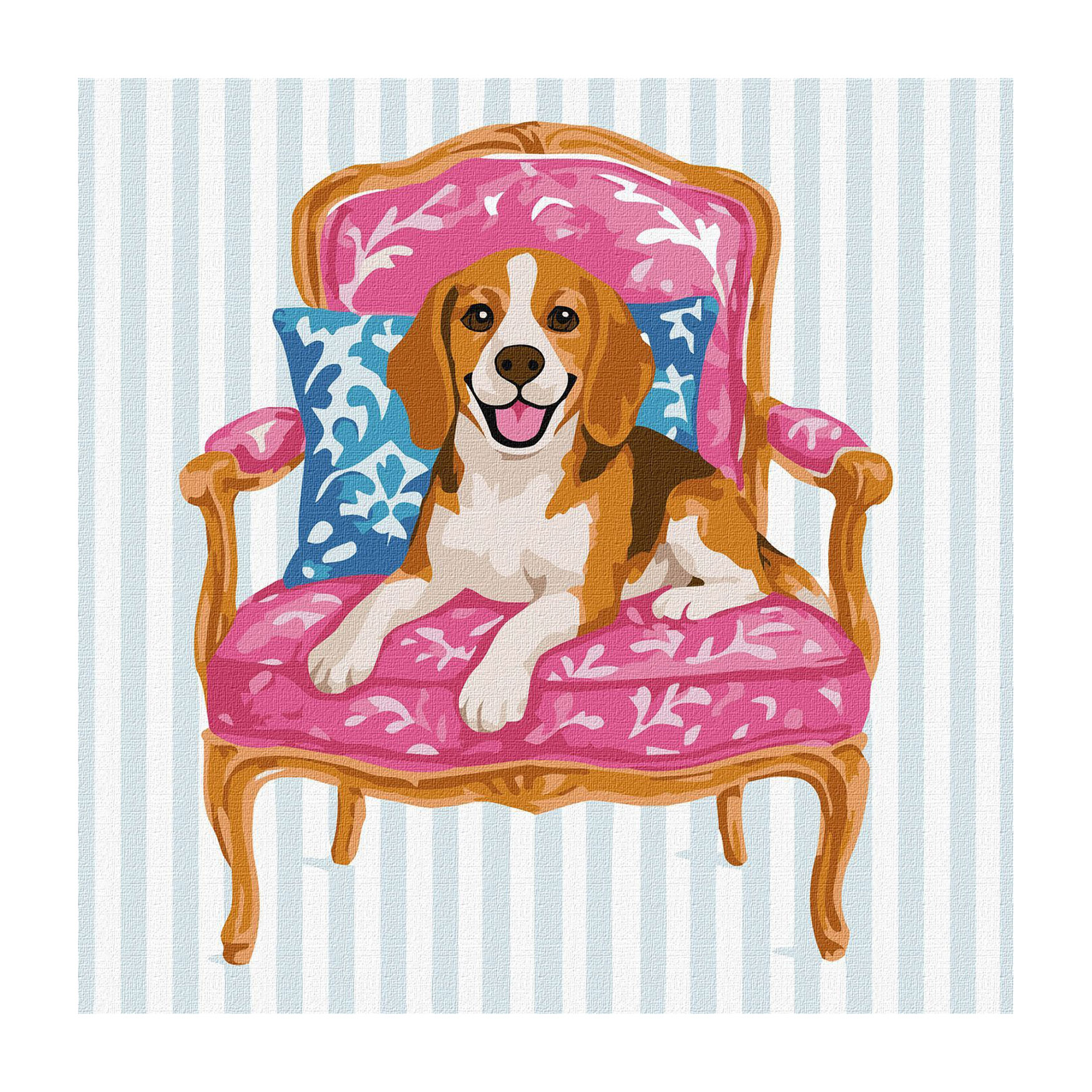 

Картина за номерами Ideyka Бігль, 40*40 см (KHO6781)