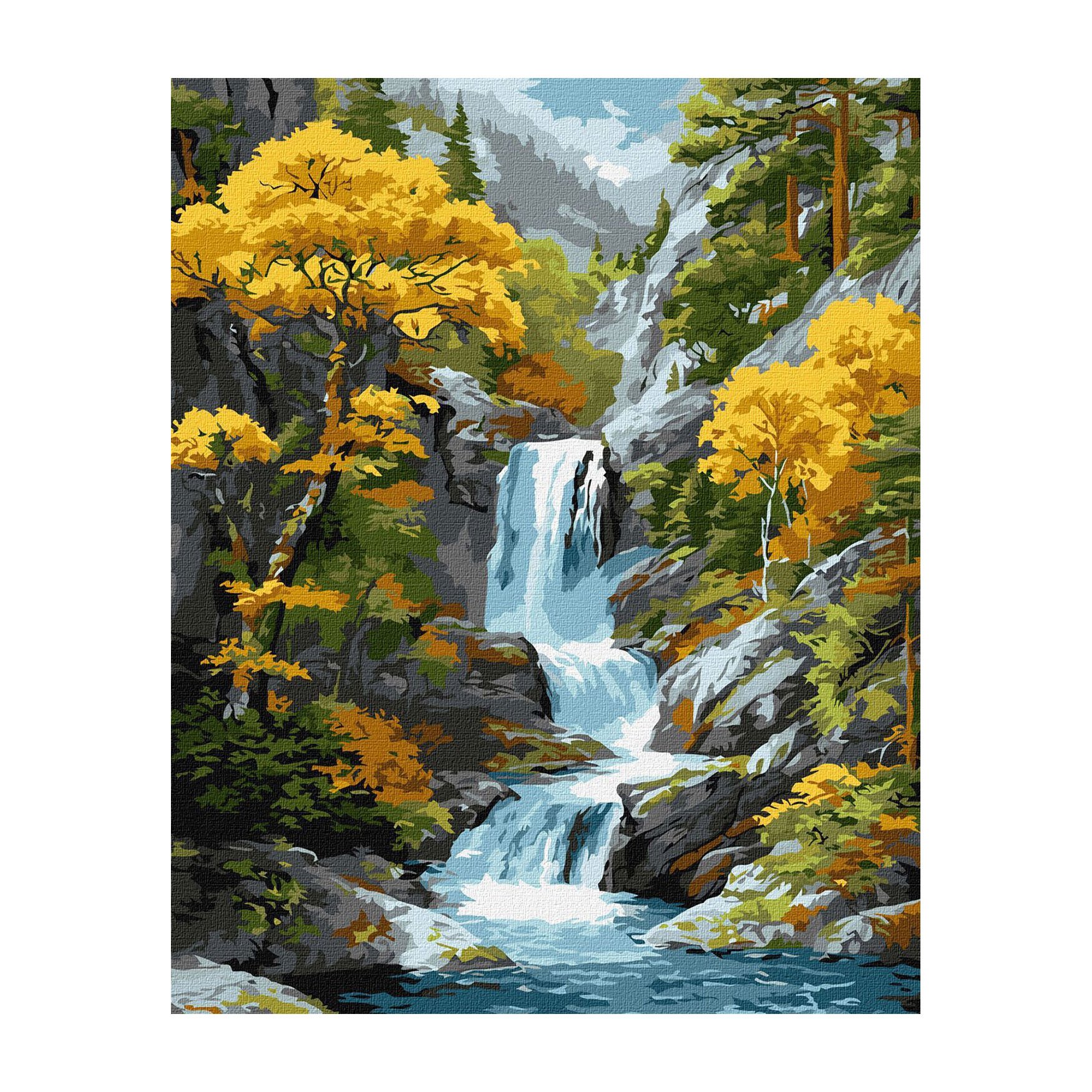 

Картина за номерами Ideyka Під водоспадом осені, 40*50 см (KHO6411)