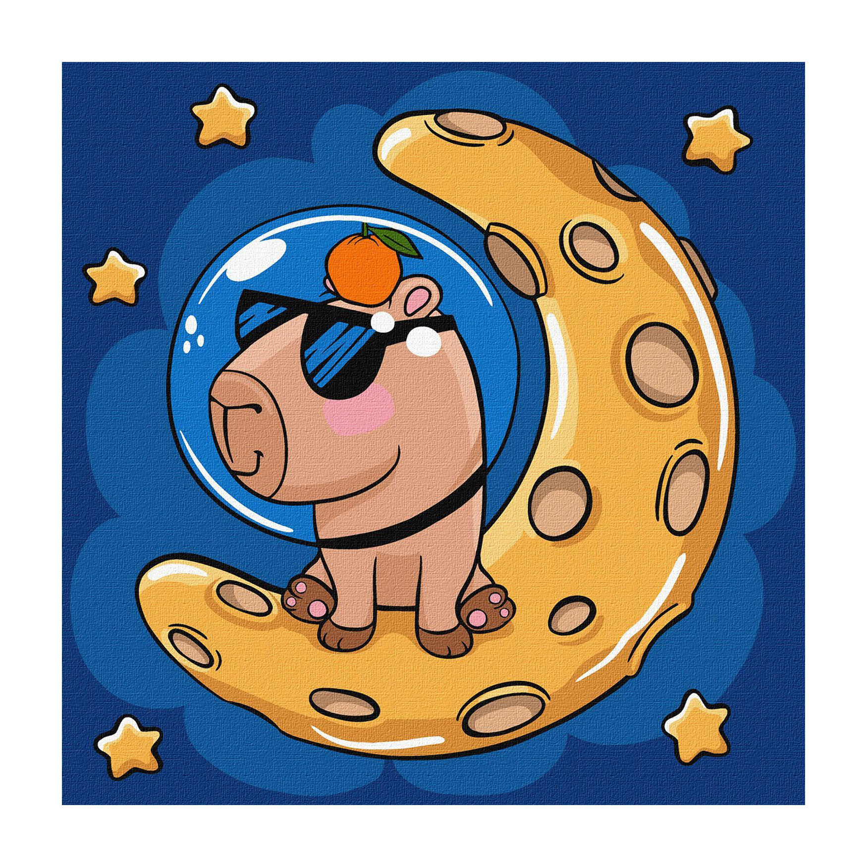 

Картина за номерами Ideyka Капібара на місяці, 30*30 см (KHO1281)