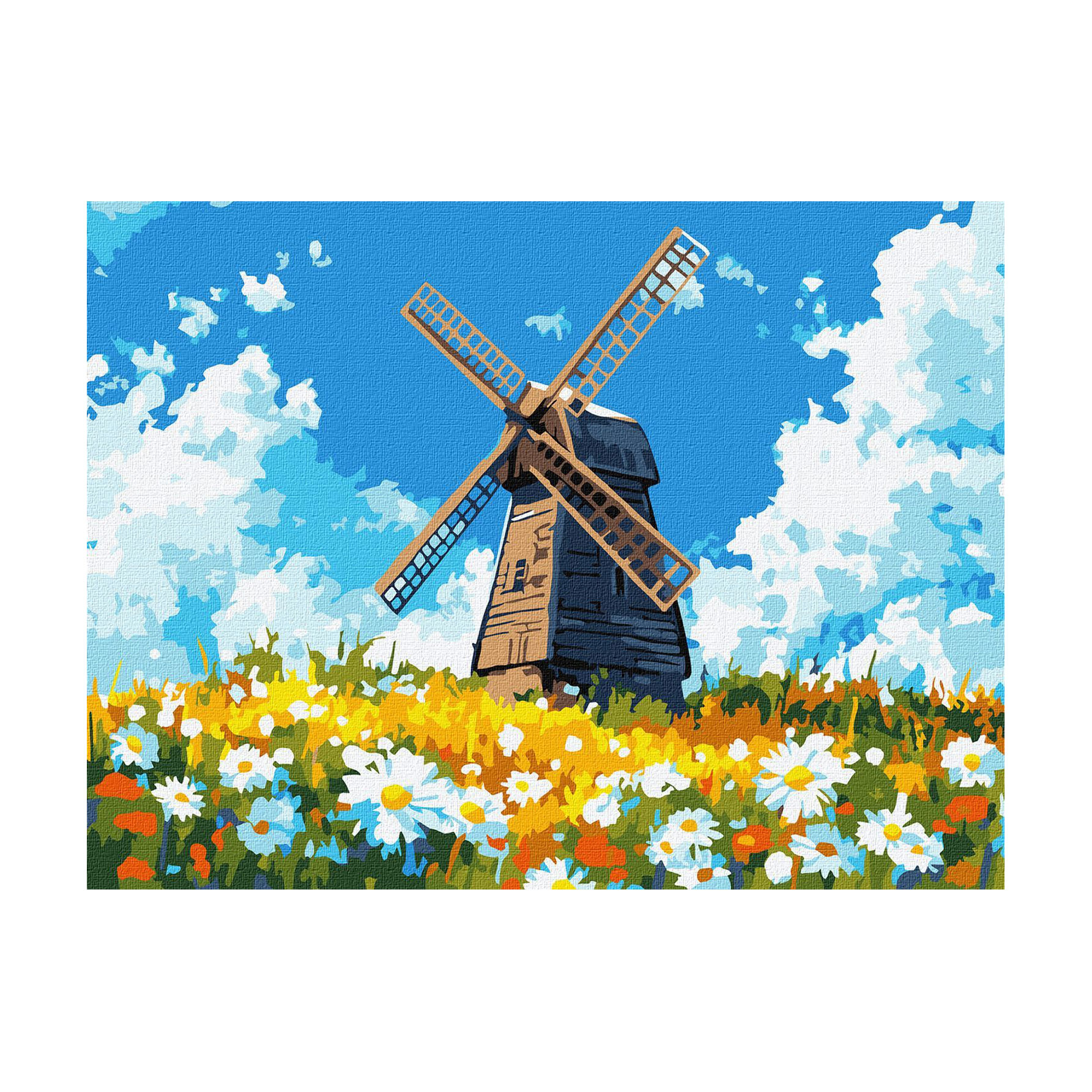 

Уцінка! Картина за номерами Ideyka Млин посеред поля, 30*40 см (KHO6399)