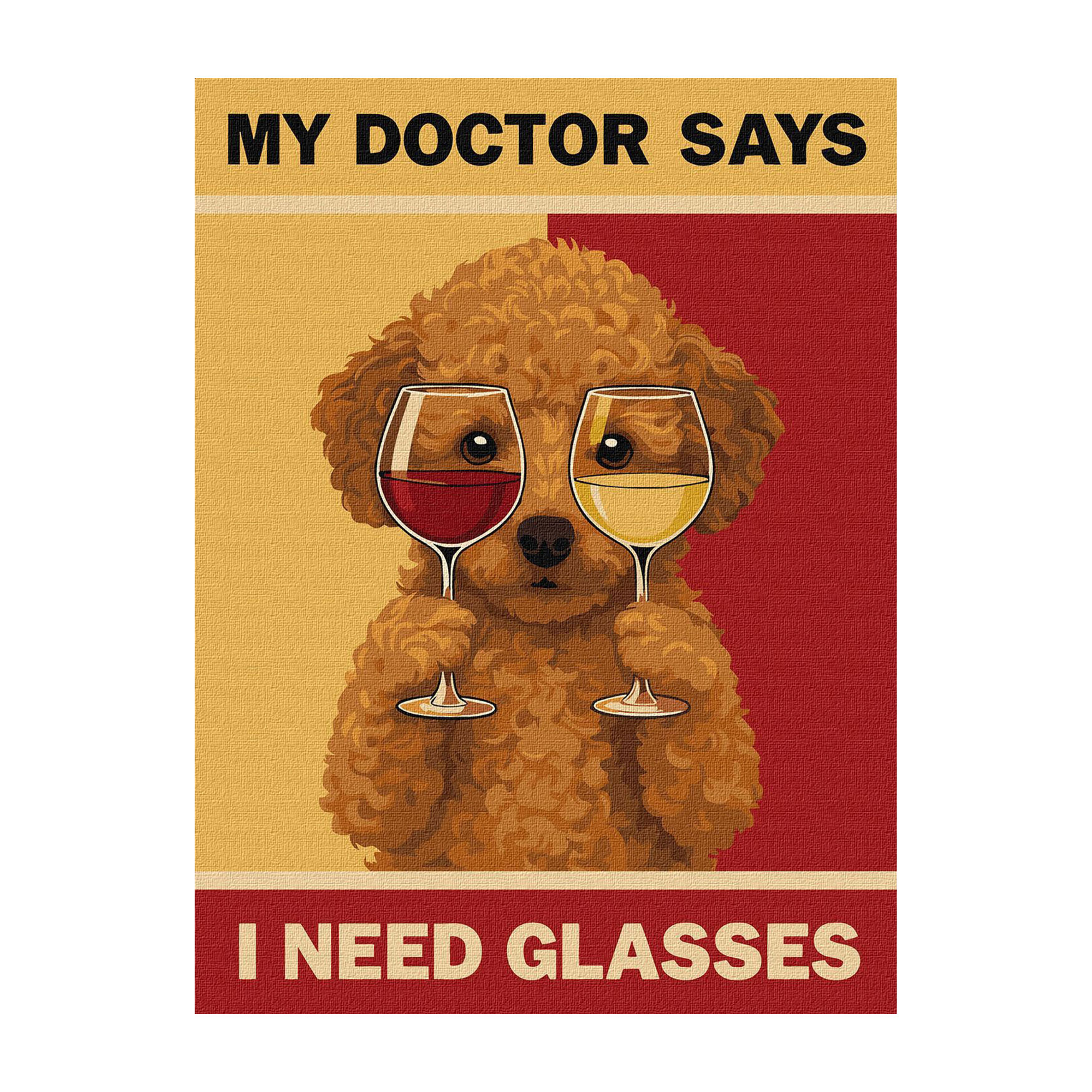 

Картина за номерами Ideyka Постер. Пудель і окуляри, 30*40 см (KHO6803)