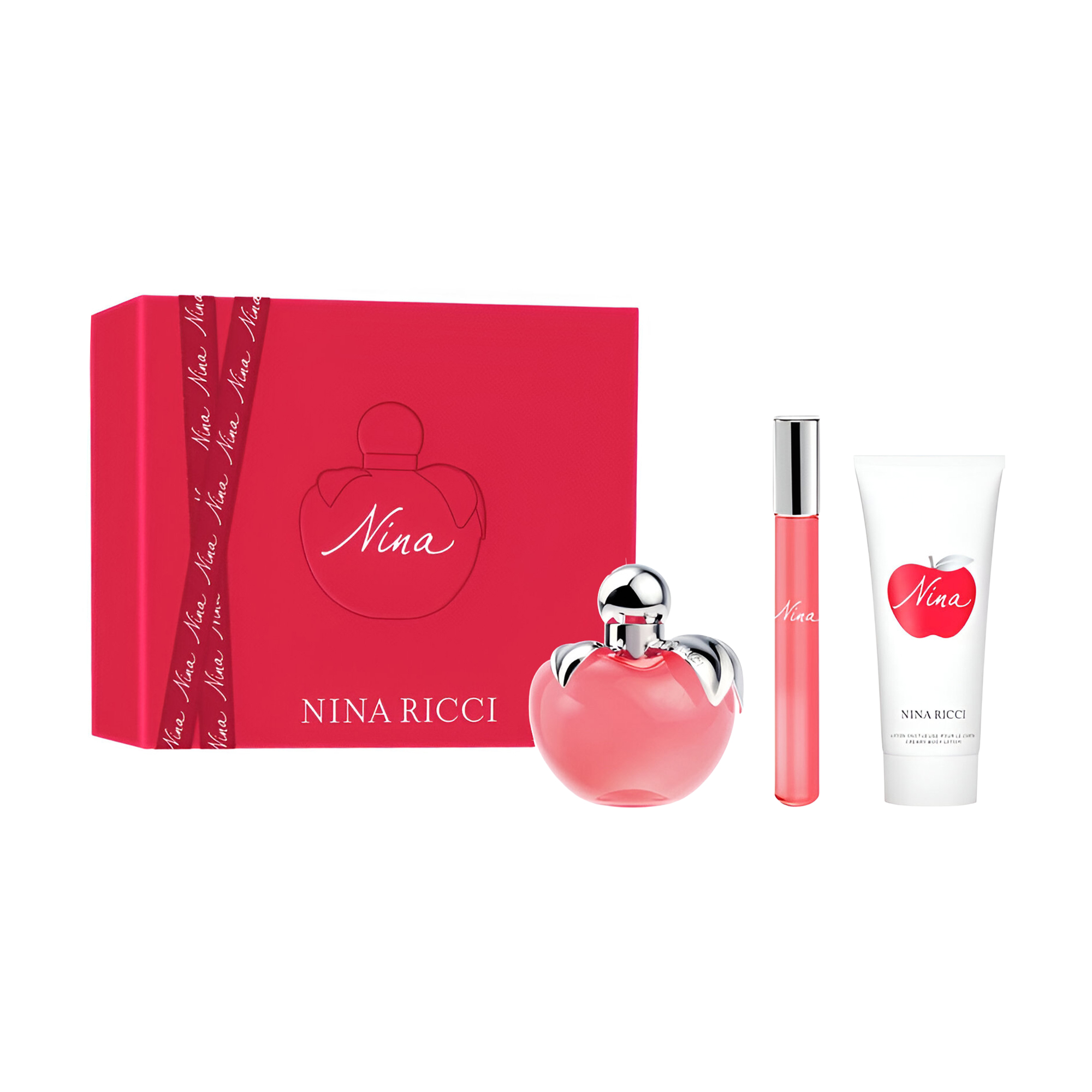 

Парфумований набір жіночий Nina Ricci Nina Set (туалетна вода, 50 мл + туалетна вода, 10 мл + лосьйон для тіла, 75 мл)