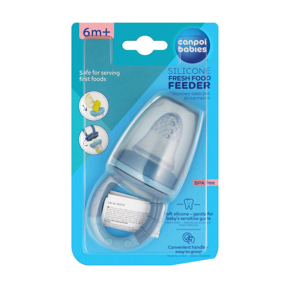 

Ніблер Canpol Babies силіконовий, від 6 місяців, блакитний (56/010_blu2)