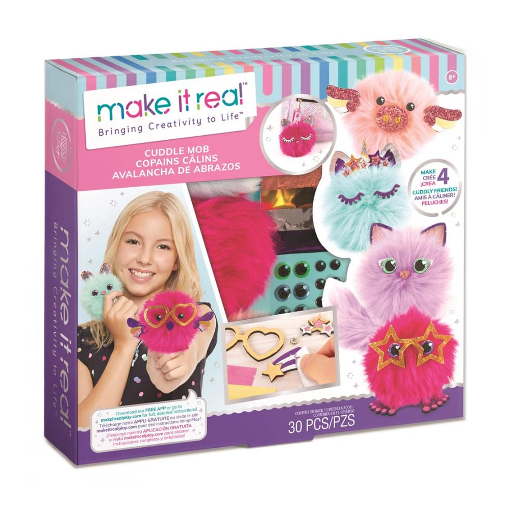 

Набір для створення помпонів Make it Real Обіймашки, 30 елементів, від 8 років (MR1409)