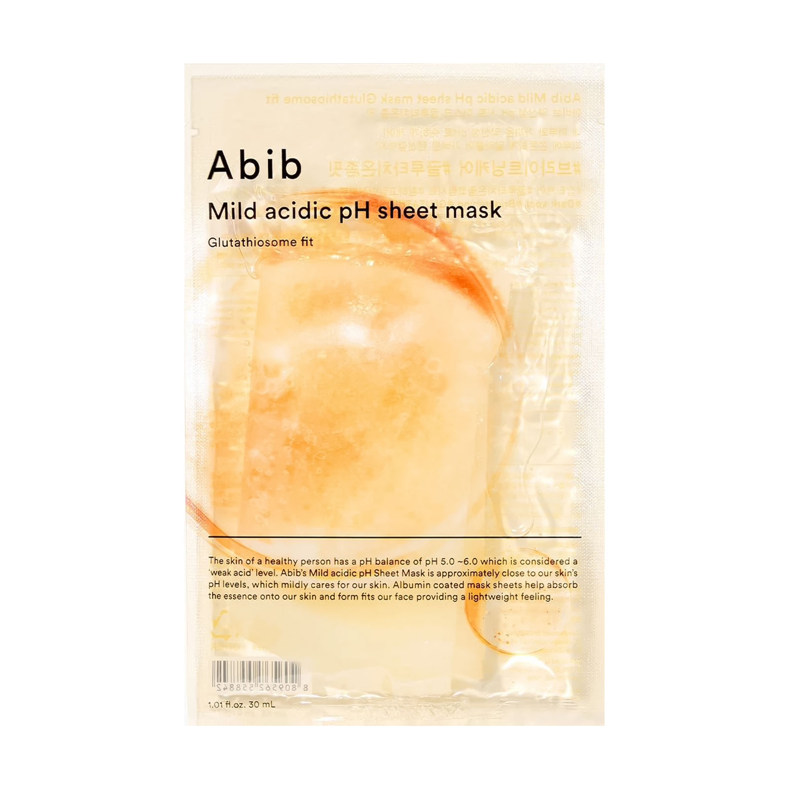 

Тканинна маска для обличчя Abib Mild Acidic pH Sheet Mask Glutathiosome Fit, 30 мл