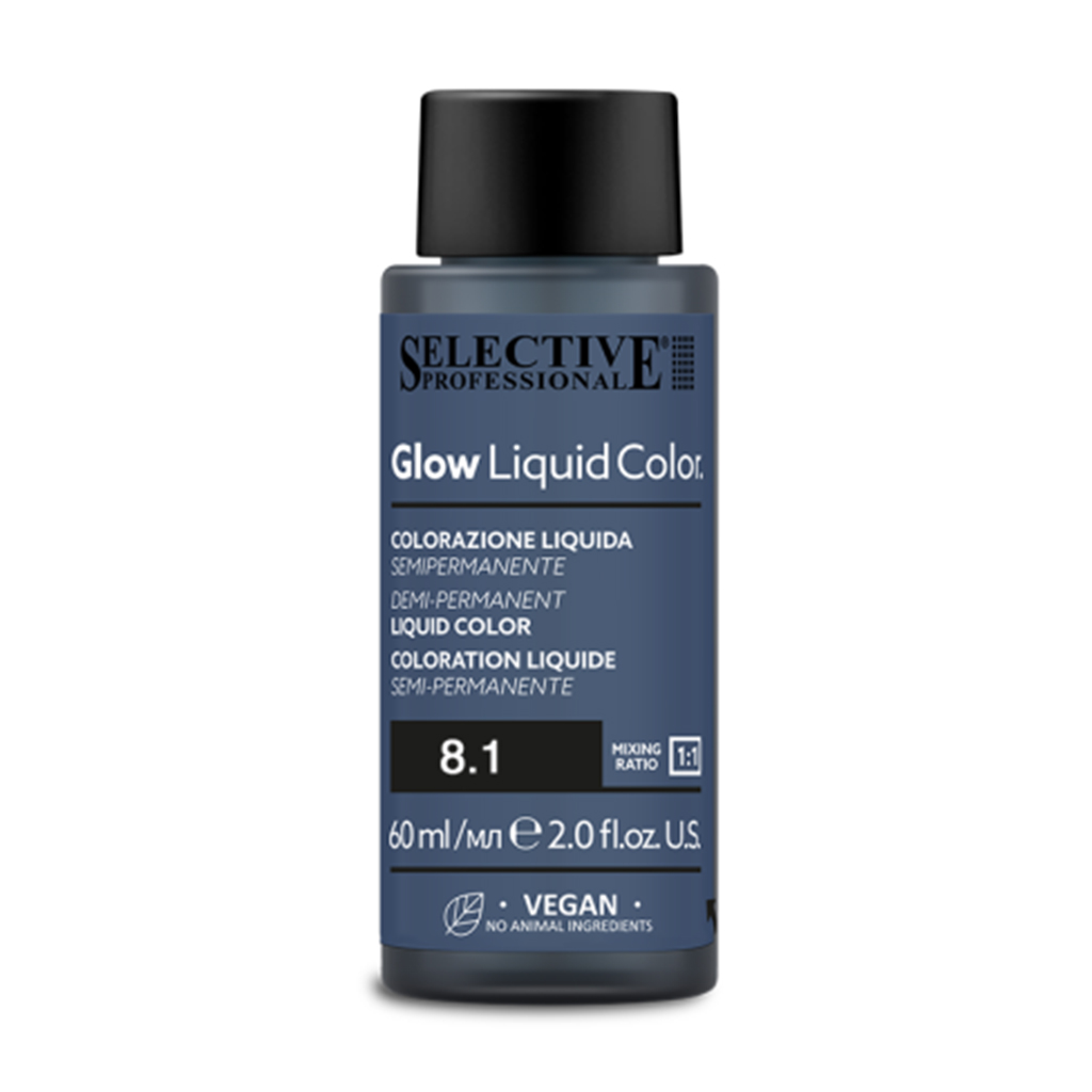 

Тонувальний барвник для волосся Selective Professional Glow Liquid Color 8.1 Ash Light Blond, 60 мл
