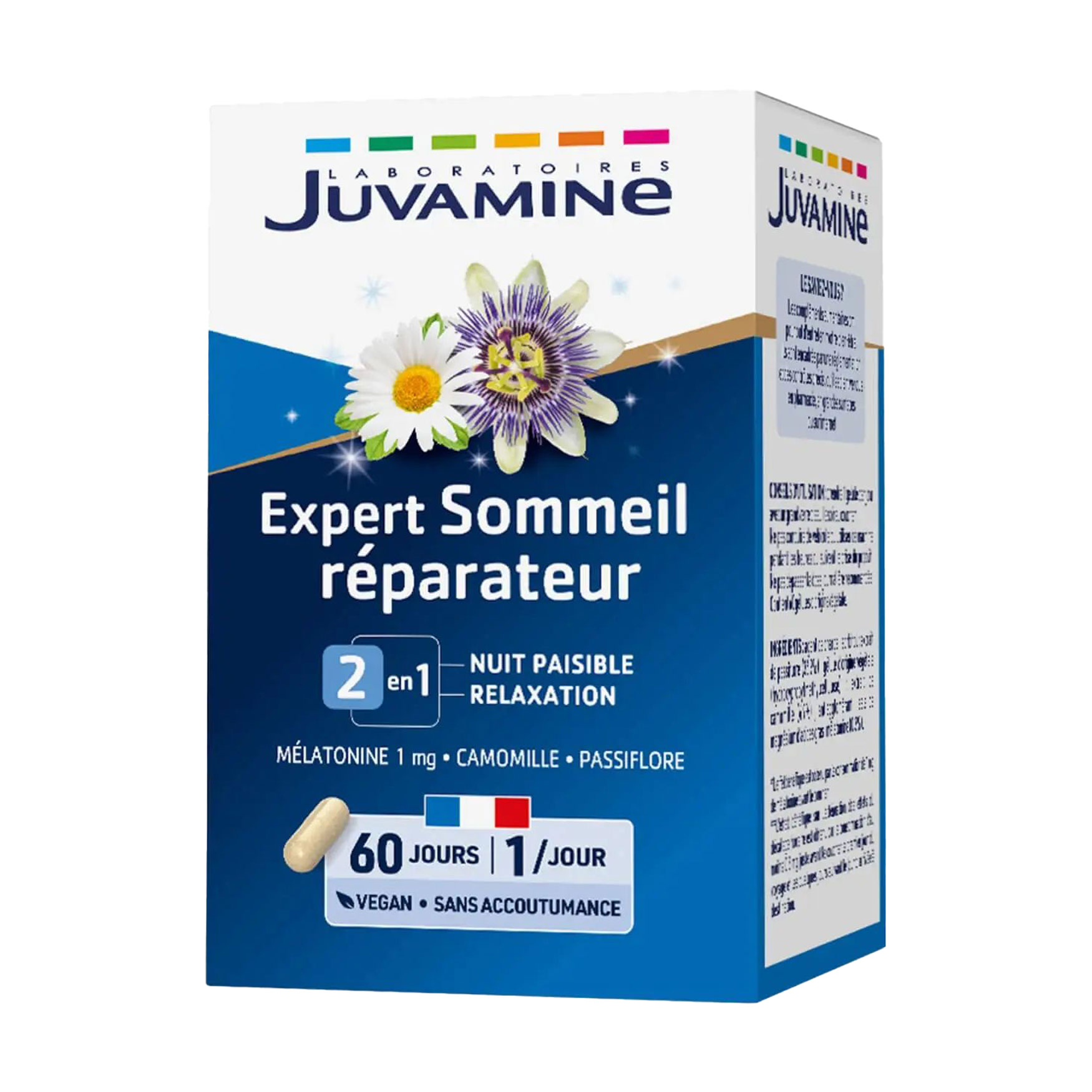 

Мелатонін, пасифлора та ромашка Juvamine Expert Nature Сон, 60 капсул