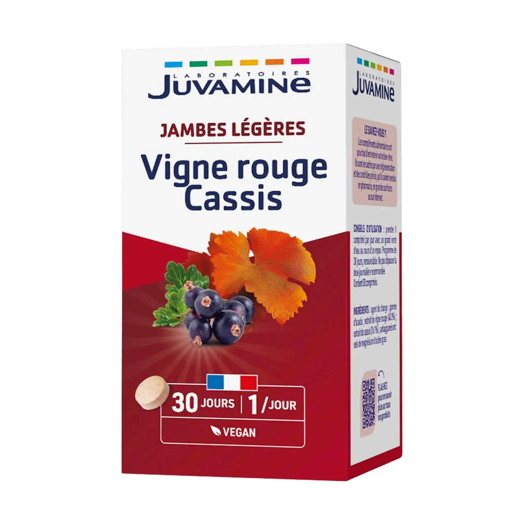 

Червона лоза та чорна смородина Juvamine Легкі ноги, 30 таблеток