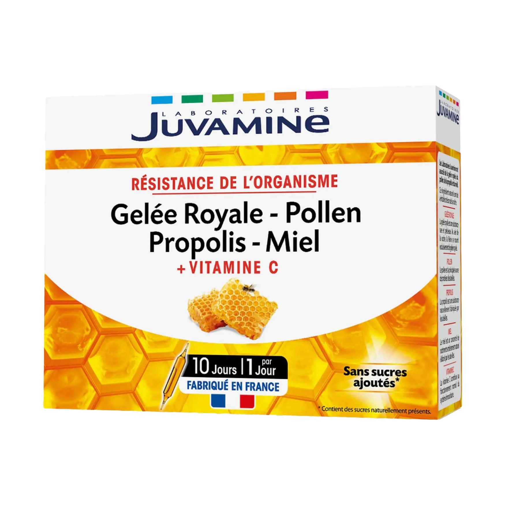 

Маточне молочко, пилок, прополіс та мед Juvamine Імунітет, в ампулах, 10*10 мл