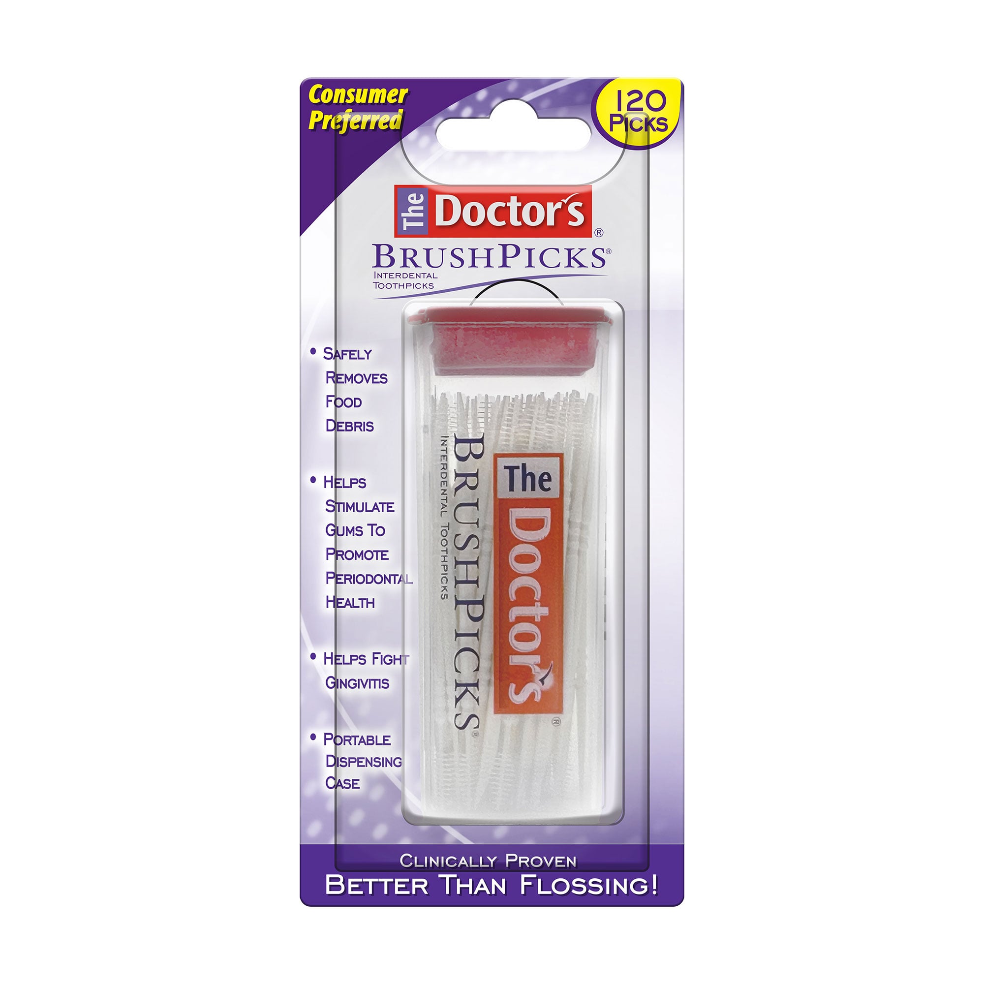 

Міжзубні зубочистки The Doctor's BrushPicks, 120 шт