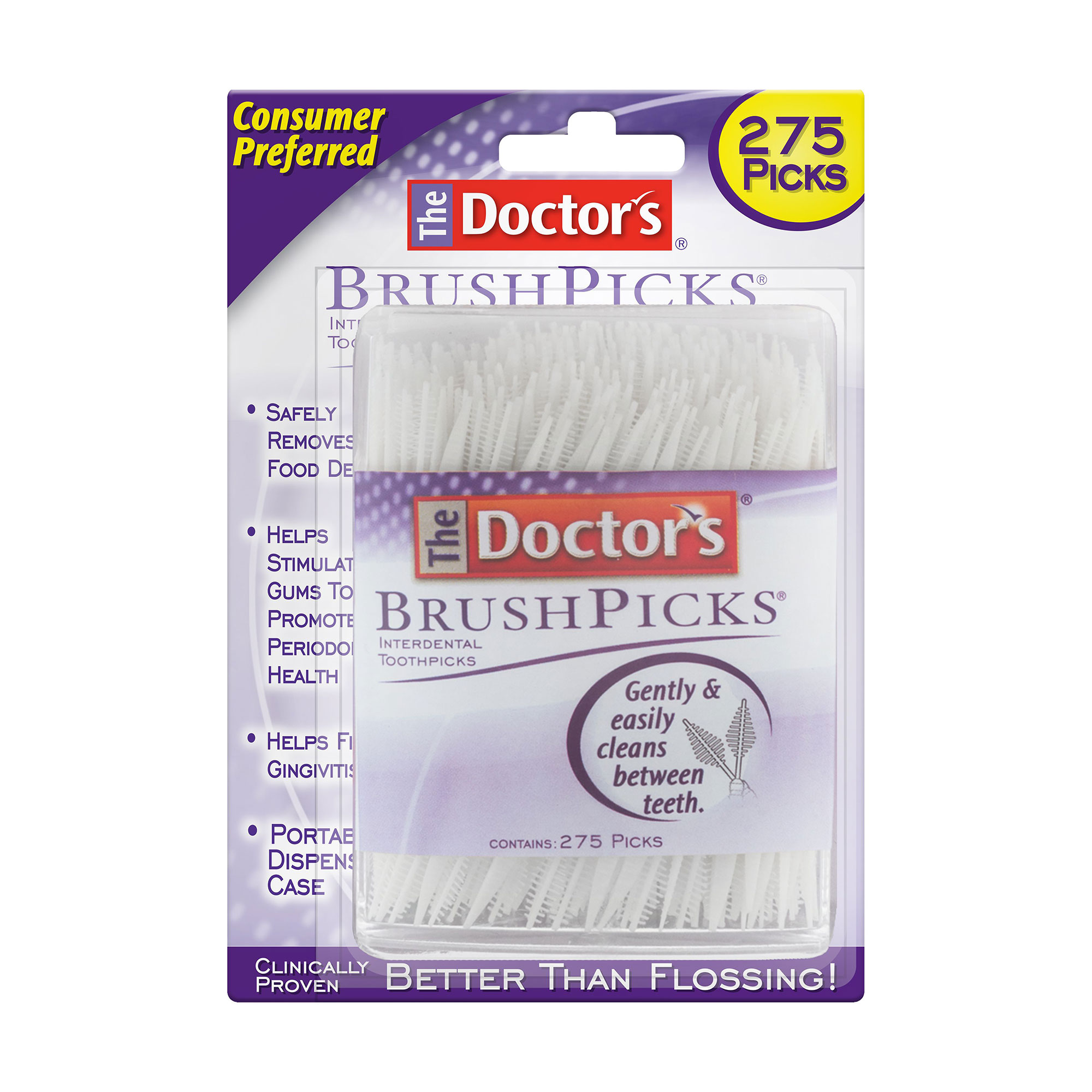 

Міжзубні зубочистки The Doctor's BrushPicks, 275 шт