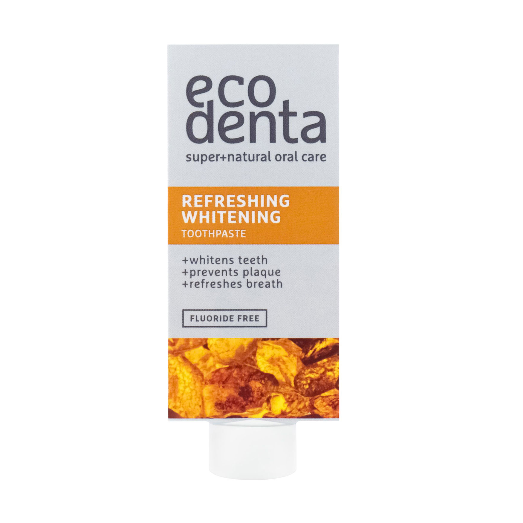 

Освіжальна відбілювальна зубна паста Ecodenta Refreshing Whitening Toothpaste з екстрактом бурштину, 10 мл