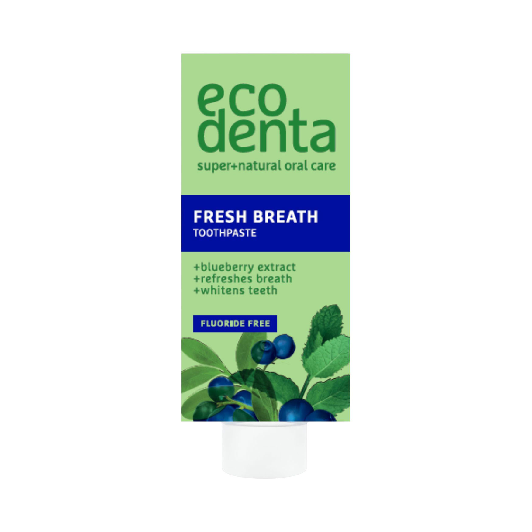 

Зубна паста Ecodenta Green Line Fresh Breath Toothpaste з чорницею, 10 мл