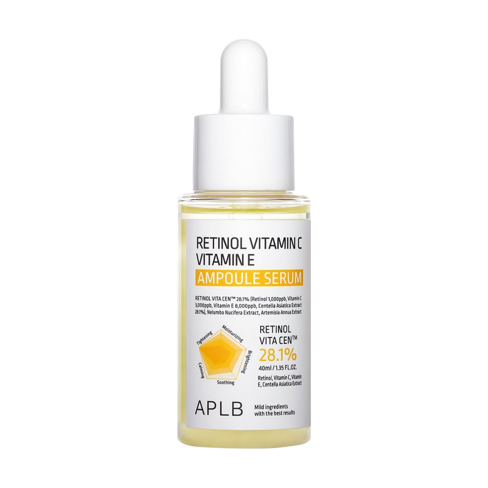 

Ампульна сироватка для обличчя APLB Retinol Vitamin C Vitamin E Ampoule Serum з ретинолом і вітамінами С та E, 40 мл