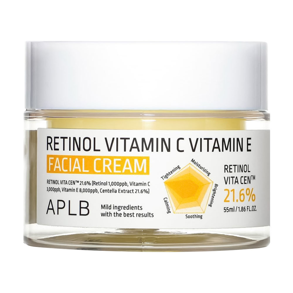 

Крем для обличчя APLB Retinol Vitamin C Vitamin E Facial Cream з ретинолом і вітамінами С та E, 55 мл