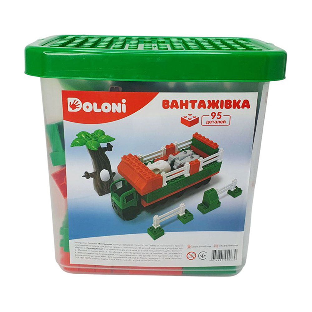 

Конструктор Doloni Вантажівка, 95 деталей, від 3 років (013888/10)