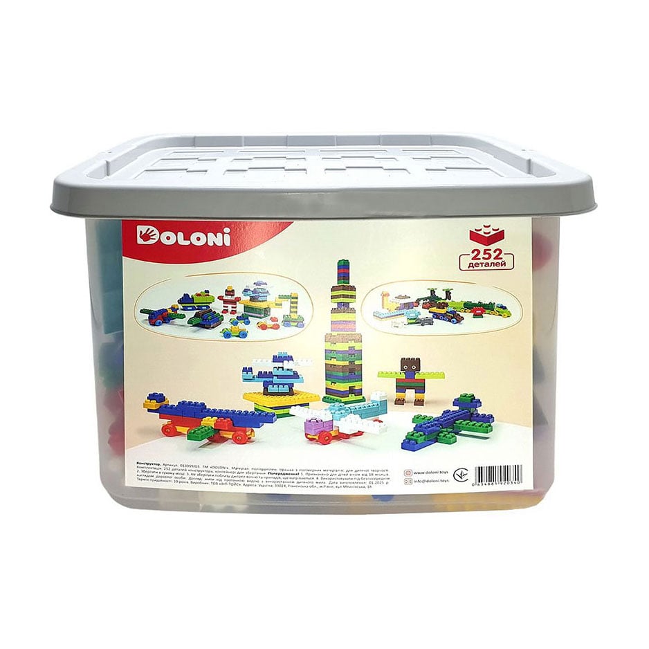 

Конструктор блочний Doloni 252 деталі, від 3 років (013999/03)