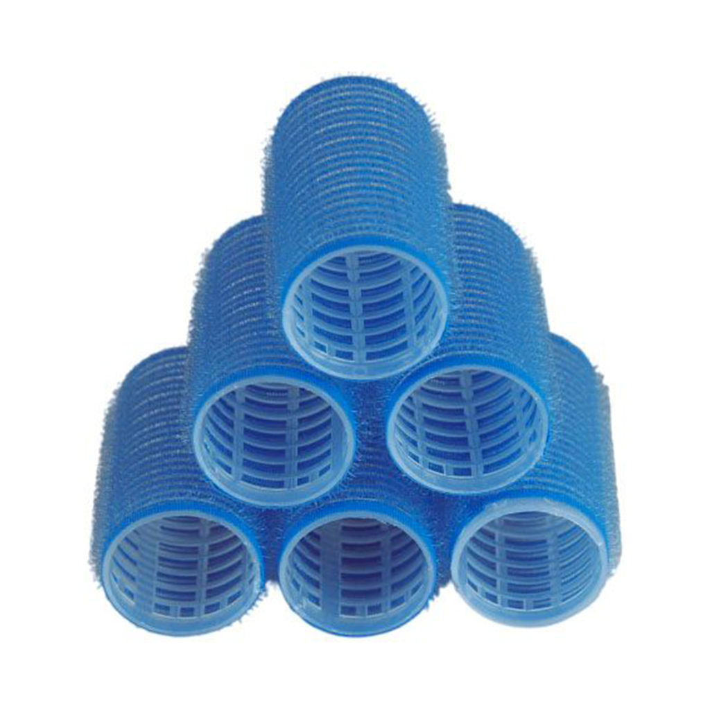 

Бігуді-липучки для волосся Cosmo Shop сині, діаметр 32*63 мм, 6 шт (CS711B)