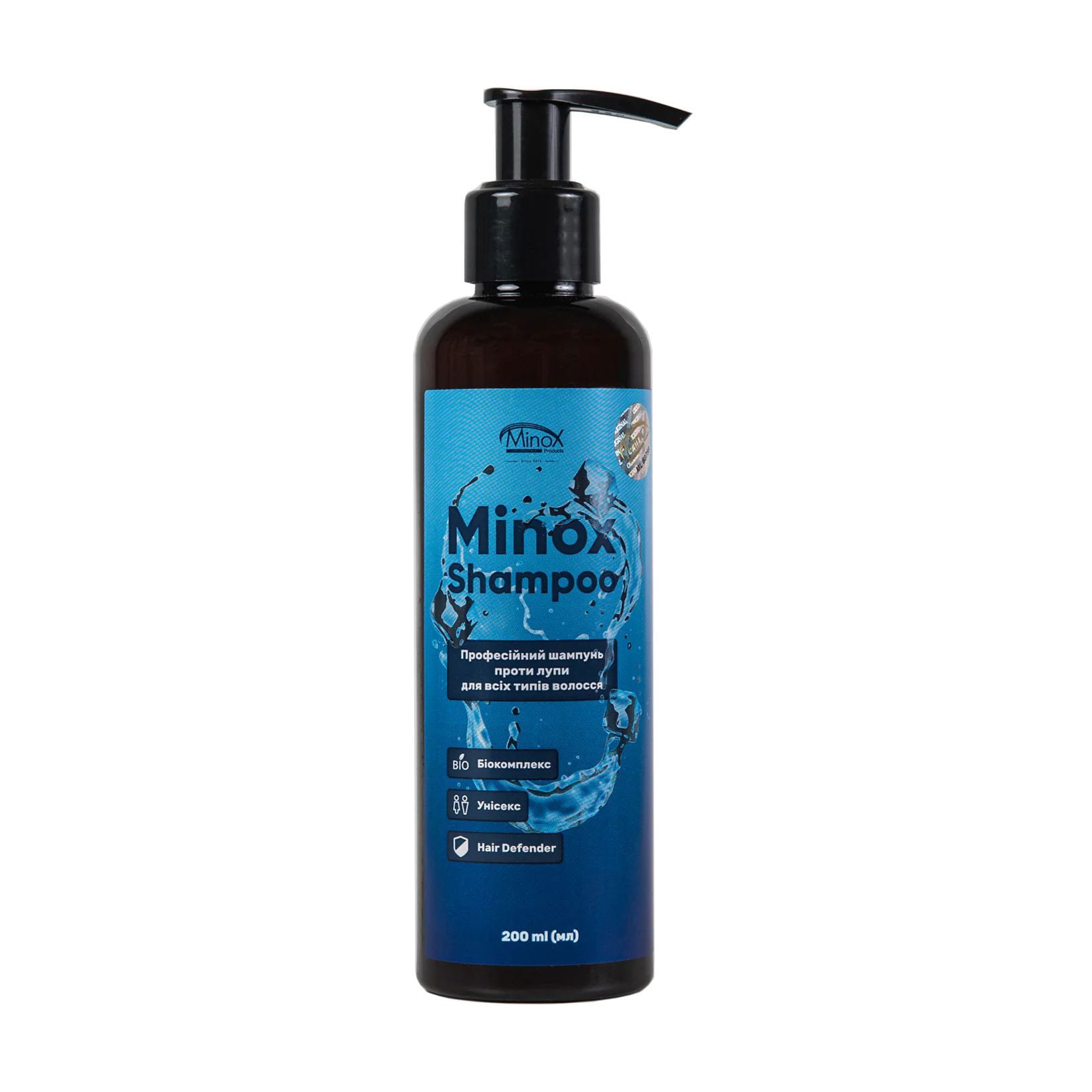 

Шампунь Minox Shampoo проти лупи, для всіх типів волосся, 200 мл