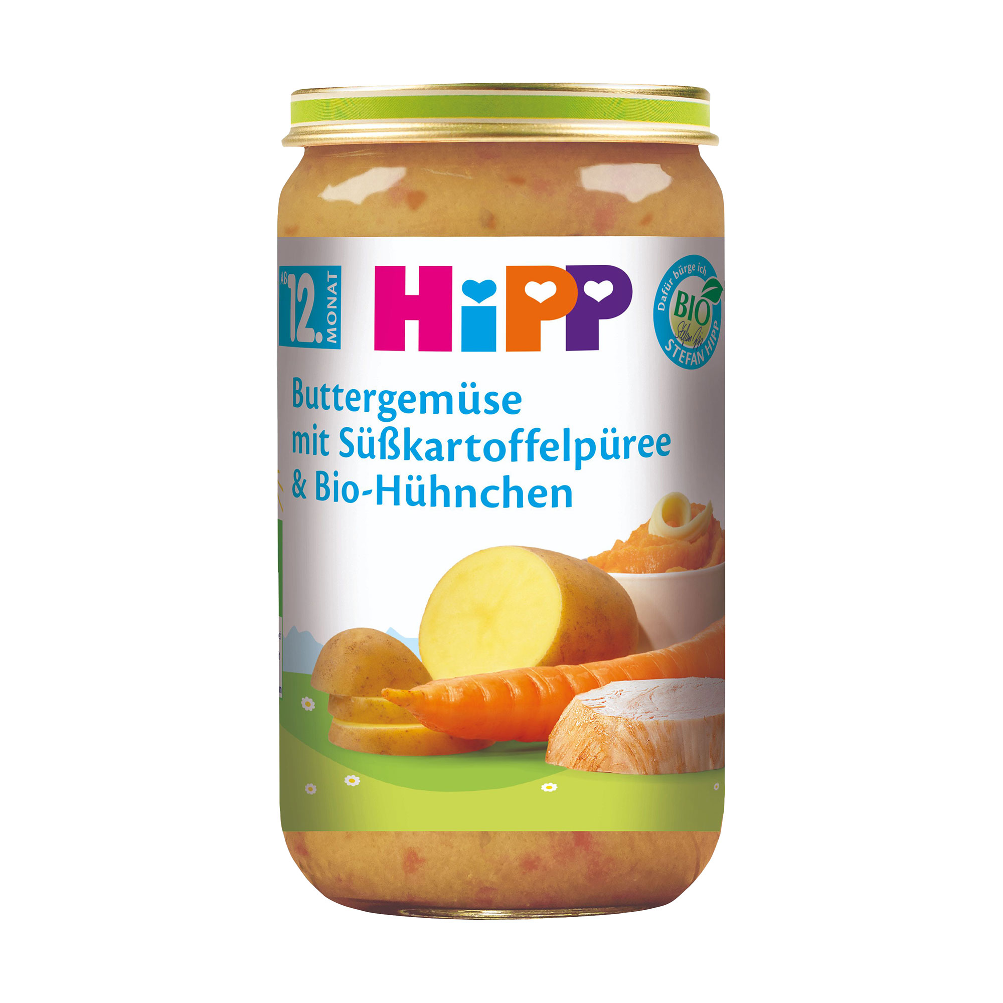 

Органічне овочеве пюре HIPP з бататом та куркою, від 1 року, 250 г