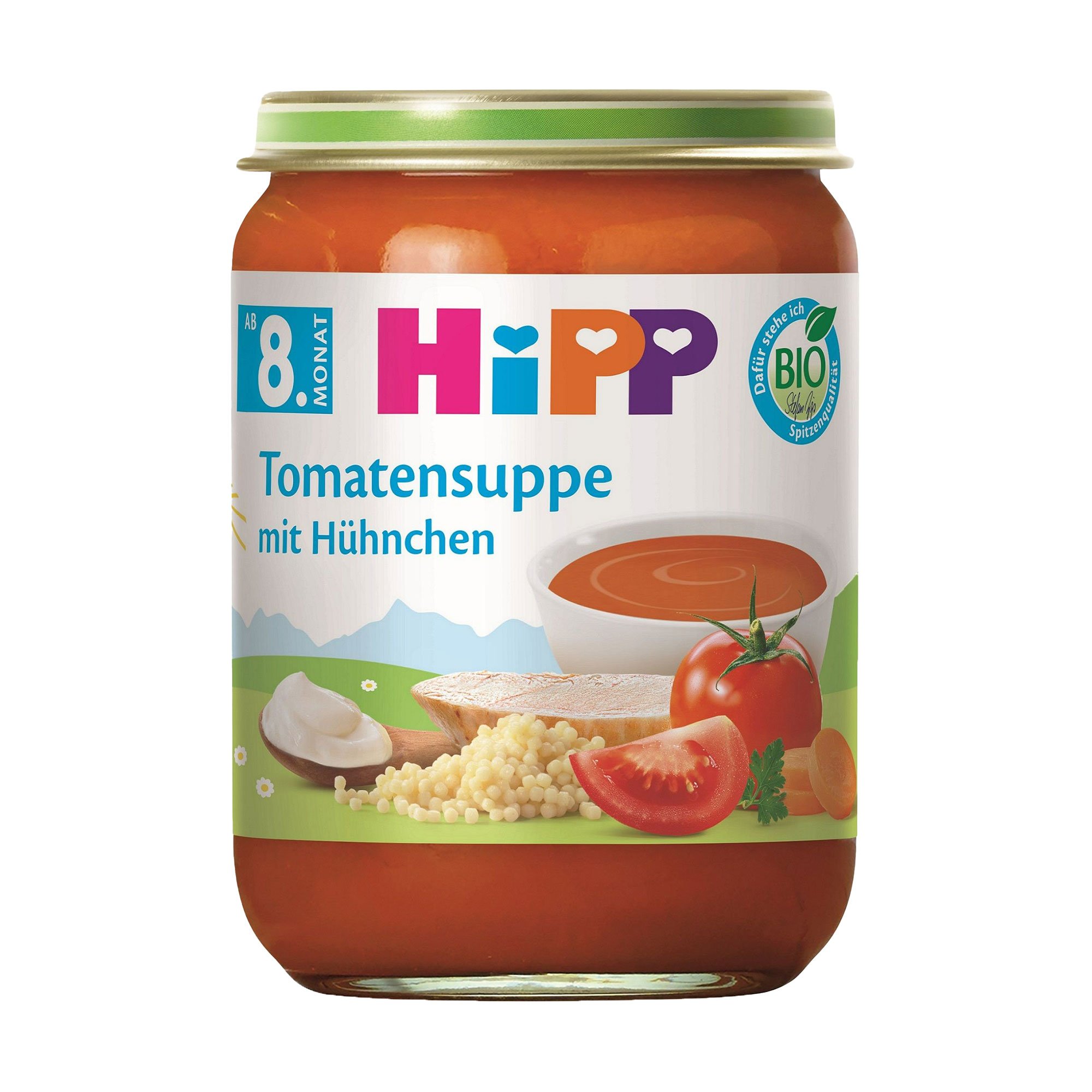 

Органічний томатний суп HIPP з куркою, від 8 місяців, 190 г