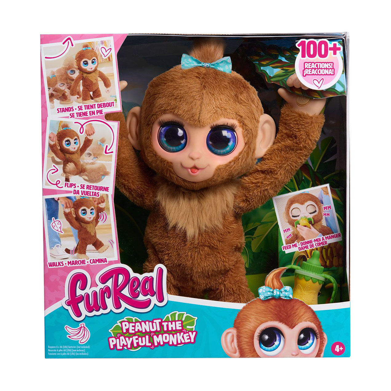 

Інтерактивна іграшка Furreal Грайлива мавпочка Арахіс, з пляшечкою, від 4 років (28113)