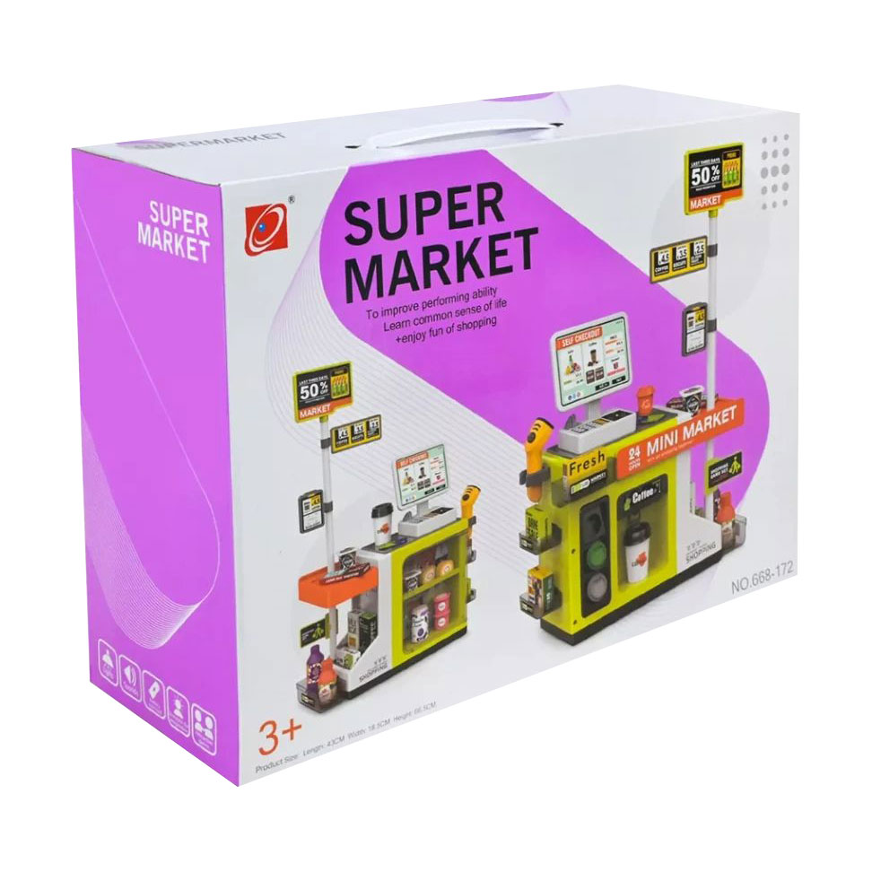 

Ігровий набір Shantou Jinxing Super Market, від 3 років, 46 предметів (668-172)
