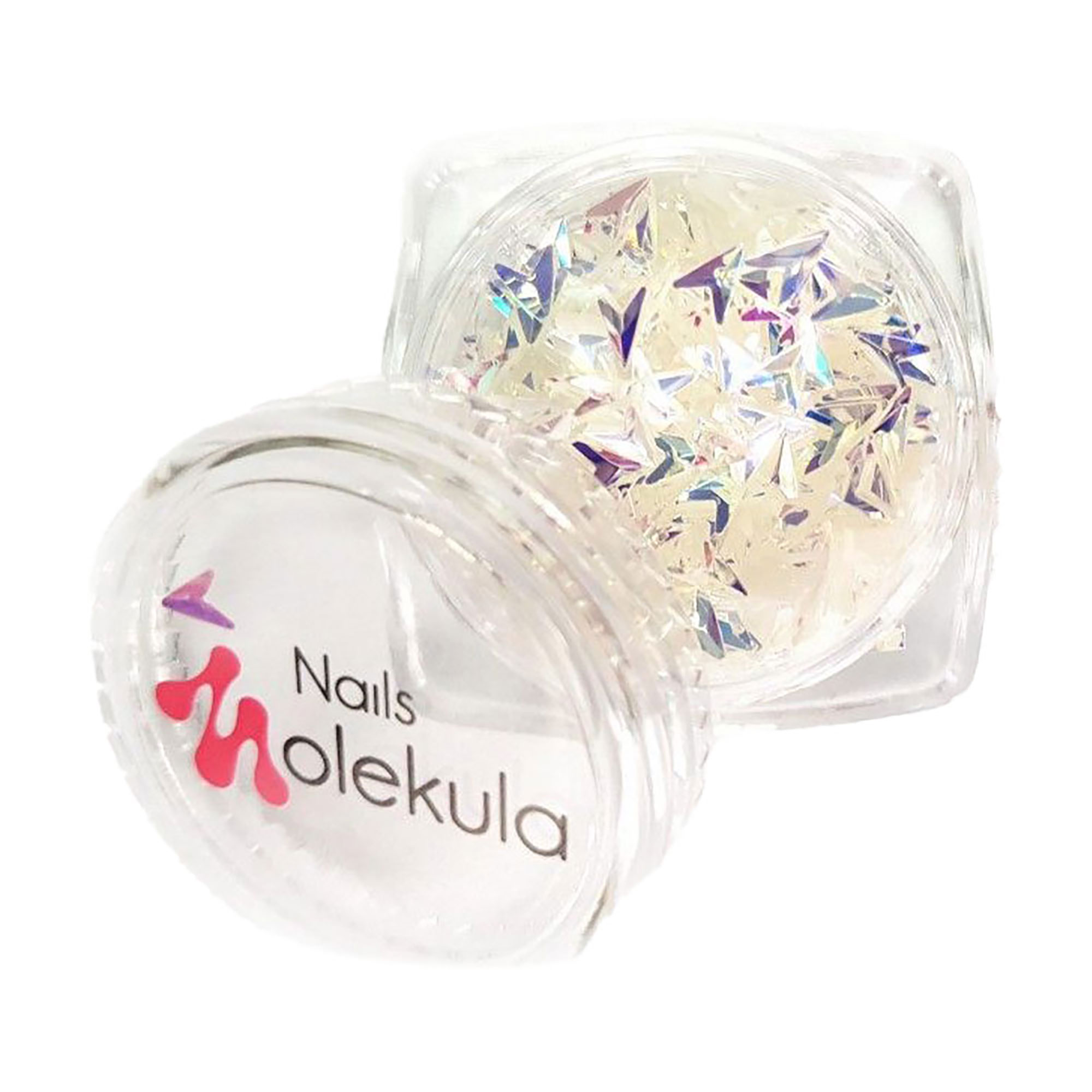 

Декор для нігтів Nails Molekula Professional Луска дракона, куточок, прозорий голографік, 1.5 г (ML1105)