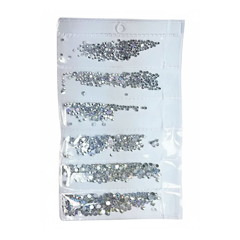 

Декор для нігтів Nails Molekula Professional Камінці 6 розмірів, голографік, 1440 шт (ML1175)