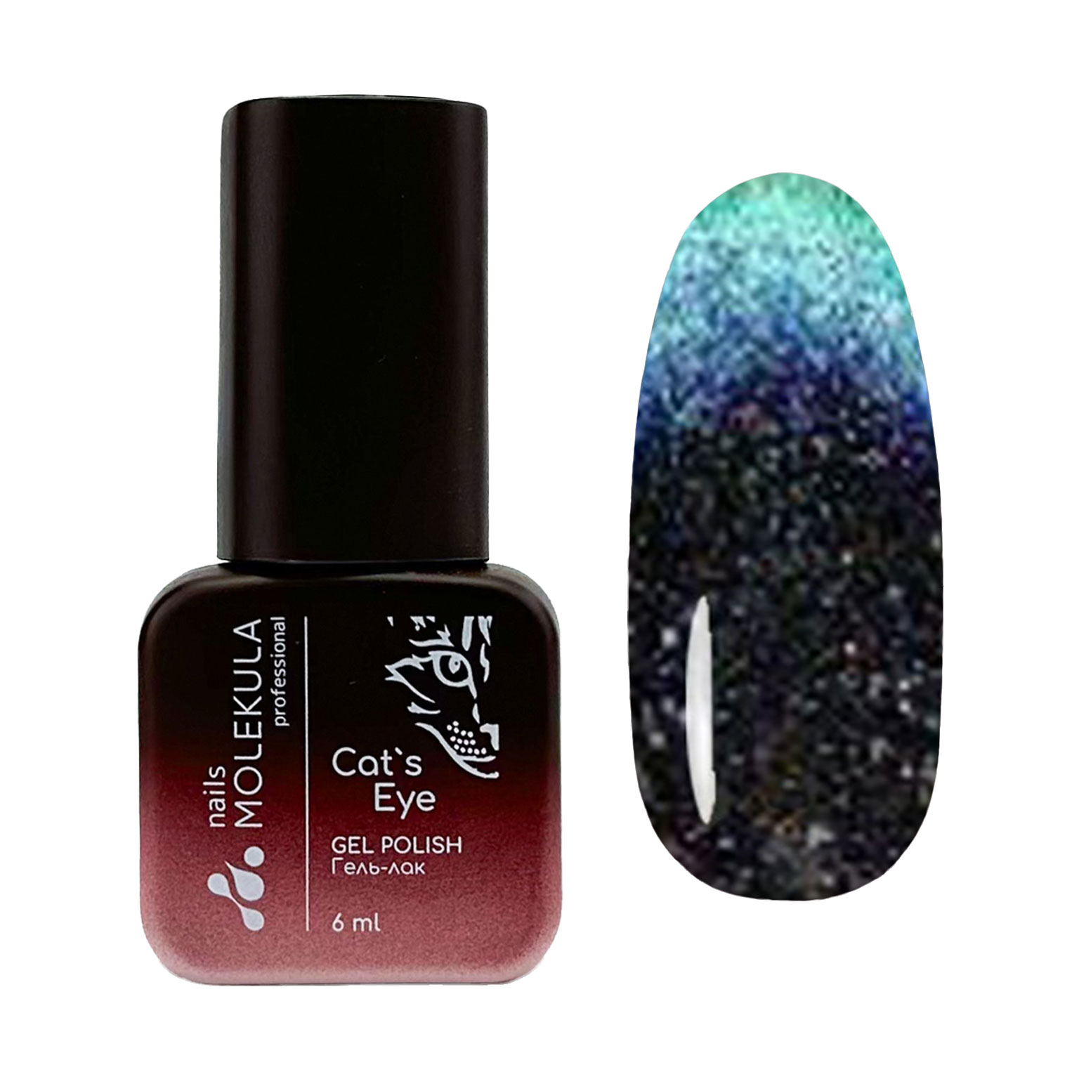 

Світловідбивний гель-лак для нігтів Nails Molekula Professional Flash Dragon Eyes Gel Polish DE03, 6 мл