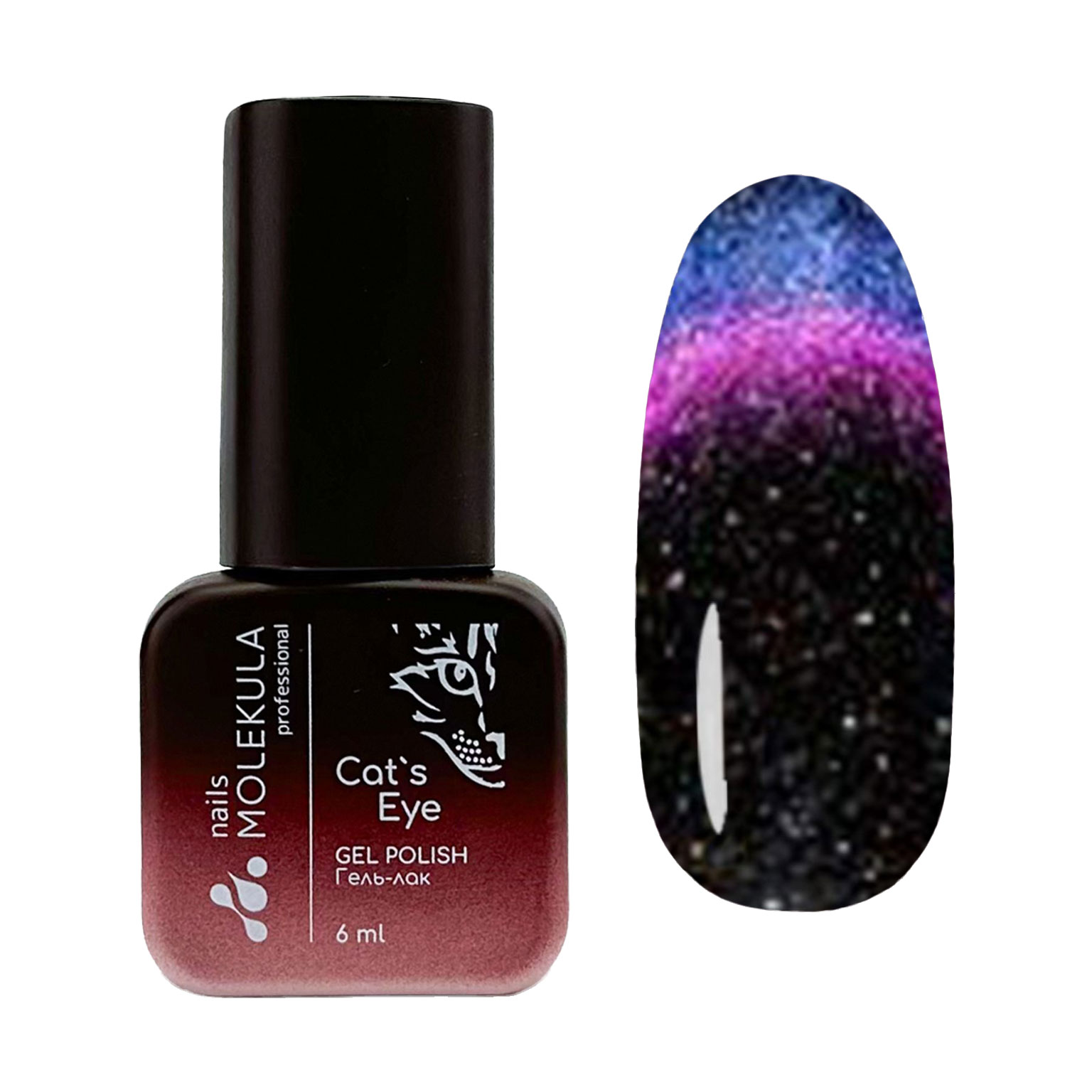 

Світловідбивний гель-лак для нігтів Nails Molekula Professional Flash Dragon Eyes Gel Polish DE04, 6 мл