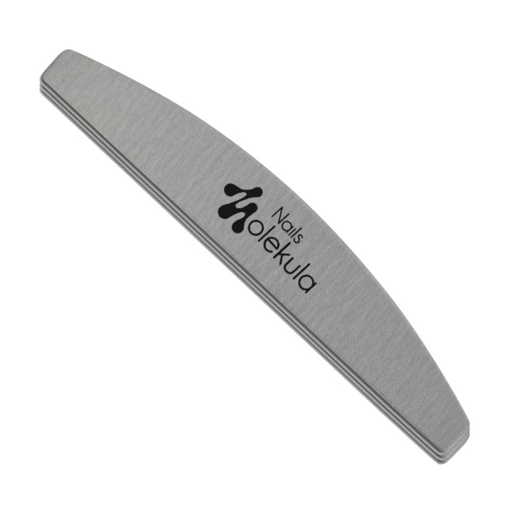 

Пилка для нігтів Nails Molekula Professional Nail File Half Grey M-40 80/80 грит, 1 шт
