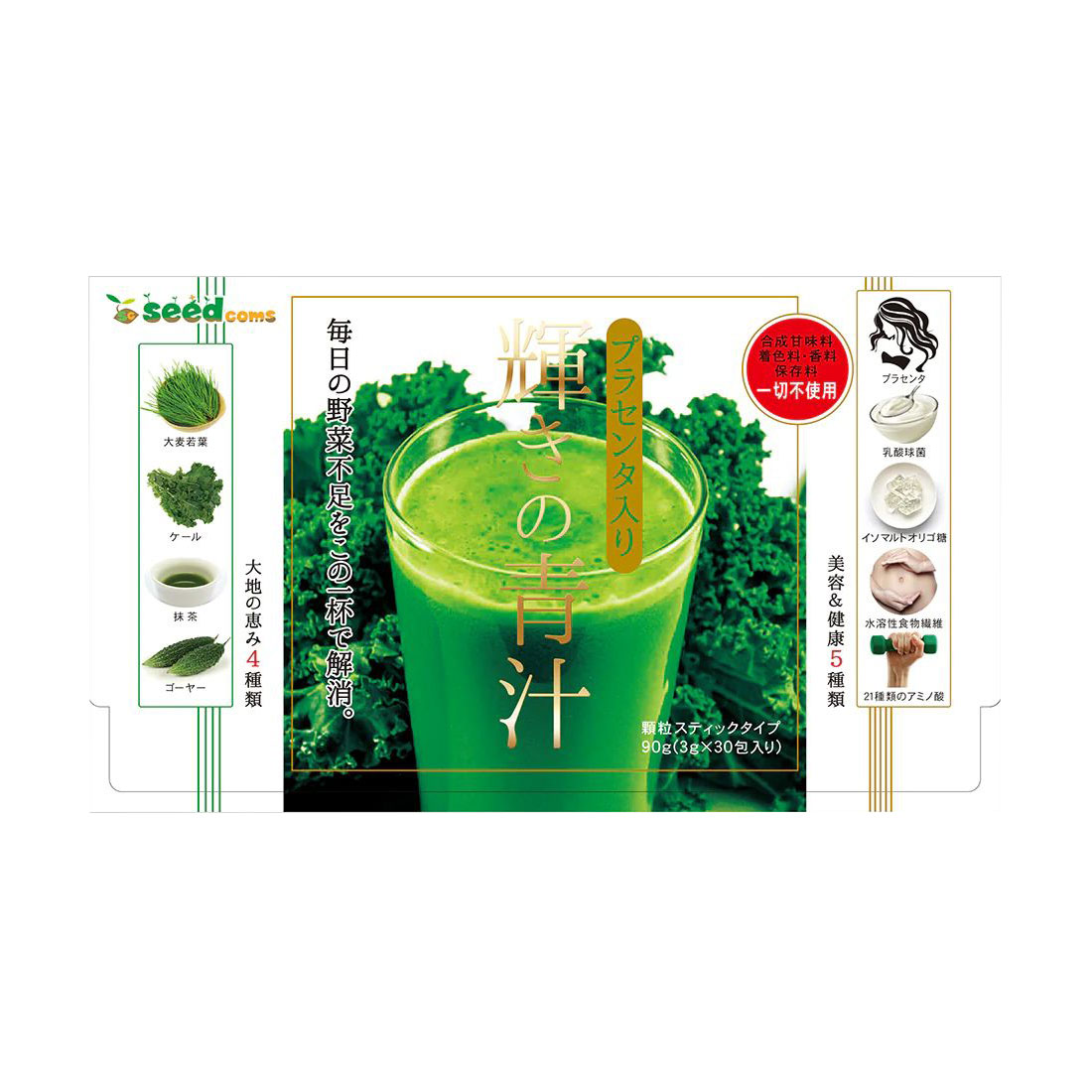 

Аодзіру з плацентою та молочнокислими бактеріями SEEDCOMS в стіках, 30*3 г