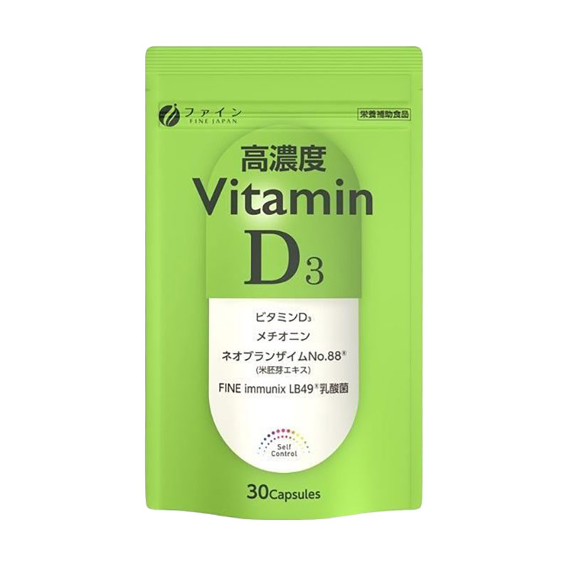 

Вітамін Д3 високої концентрації Fine Japan Vitamin D3, 30 капсул