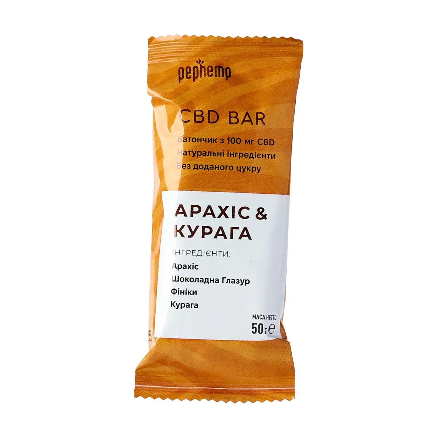 

Батончик Pephemp CBD Bar Арахіс та курага, 50 г