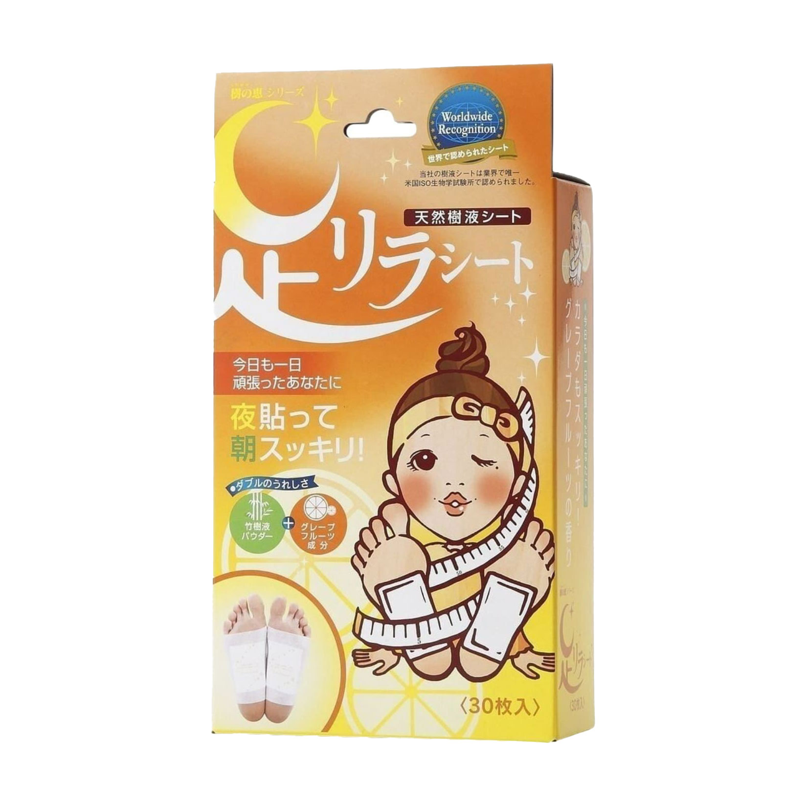 

Детокс-пластирі для ніг Megumi Foot Relax Sheet Грейпфрут, 30 шт