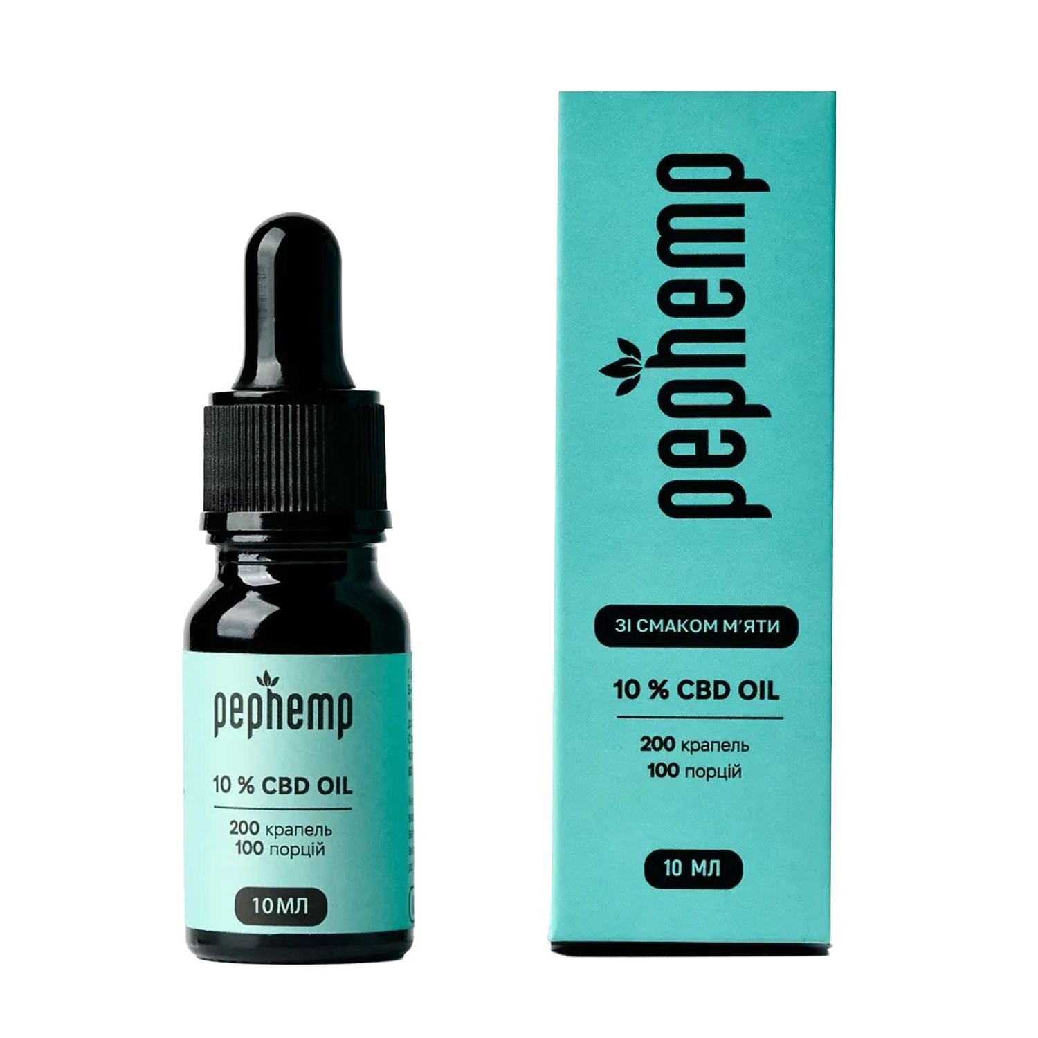 

Олія канабідіолу Pephemp 10% СBD Oil зі смаком м'яти, 10 мл