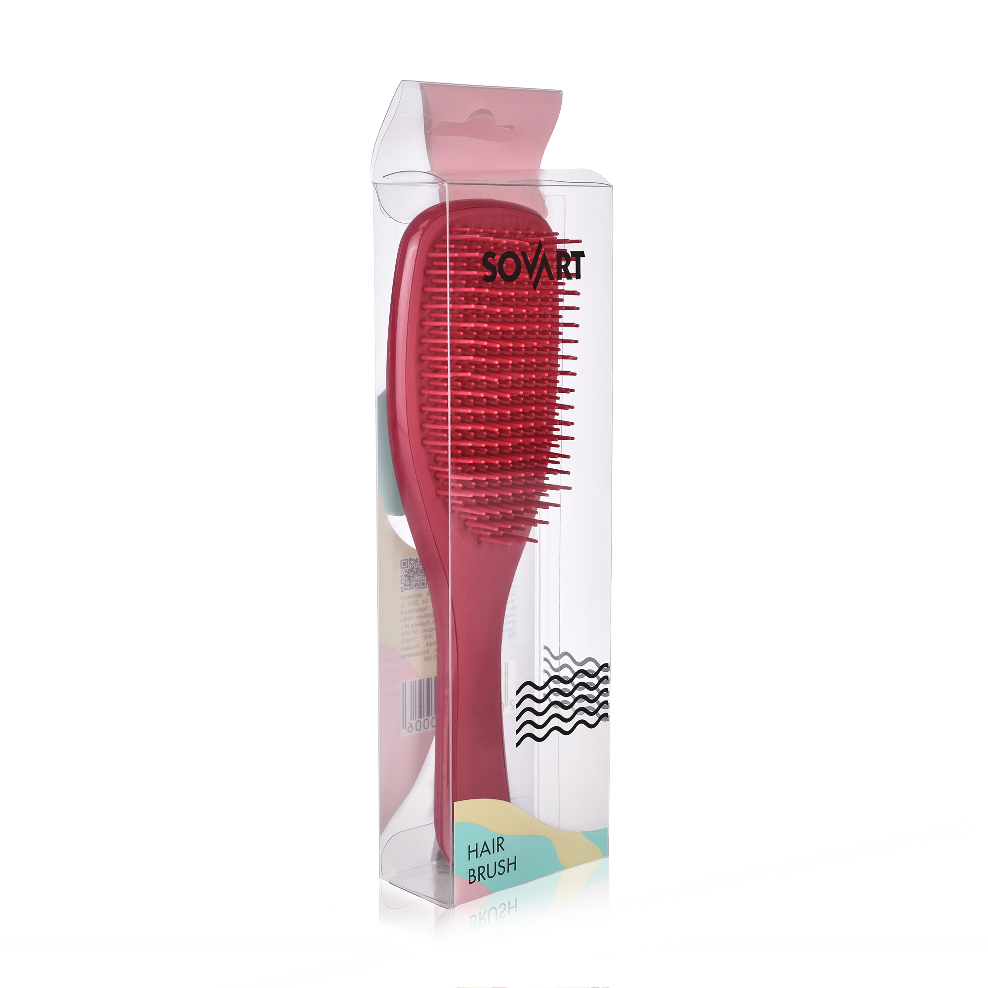 

Щітка для волосся Sovart Непродувна, червона, 1 шт