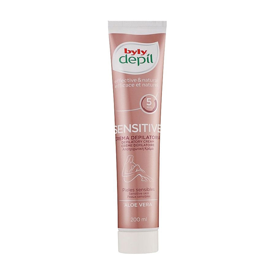 

Крем для депіляції Byly Depil Sensitive Depilatory Cream для чутливої шкіри, з алое вера, 200 мл