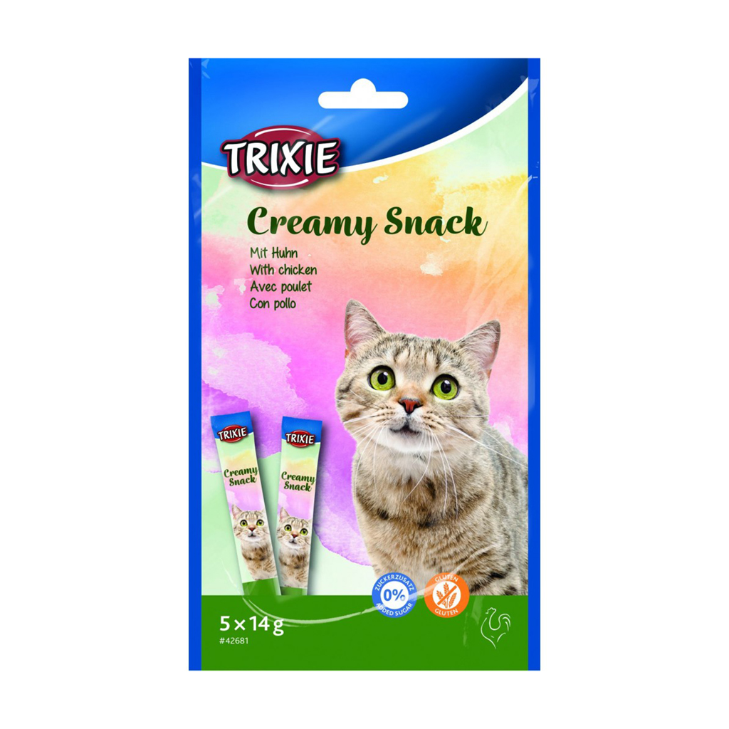 

Ласощі для котів Trixie Creamy Snacks з куркою, 5*14 г