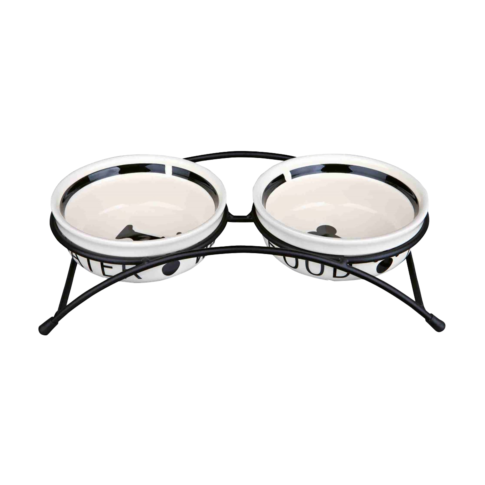 

Миски для собак Trixie Eat On Feet на металевій підставці, керамічні, 13 см, 2*250 мл (24640)