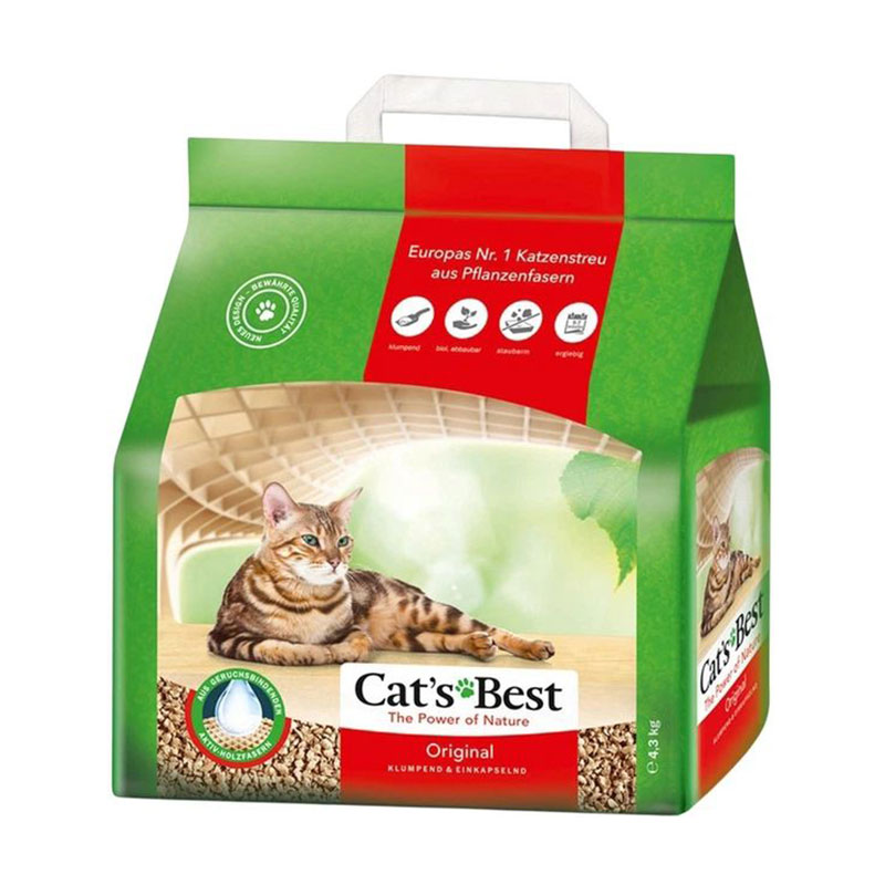 

Деревний наповнювач для котячого туалету Cat's Best Original, 4.3 кг