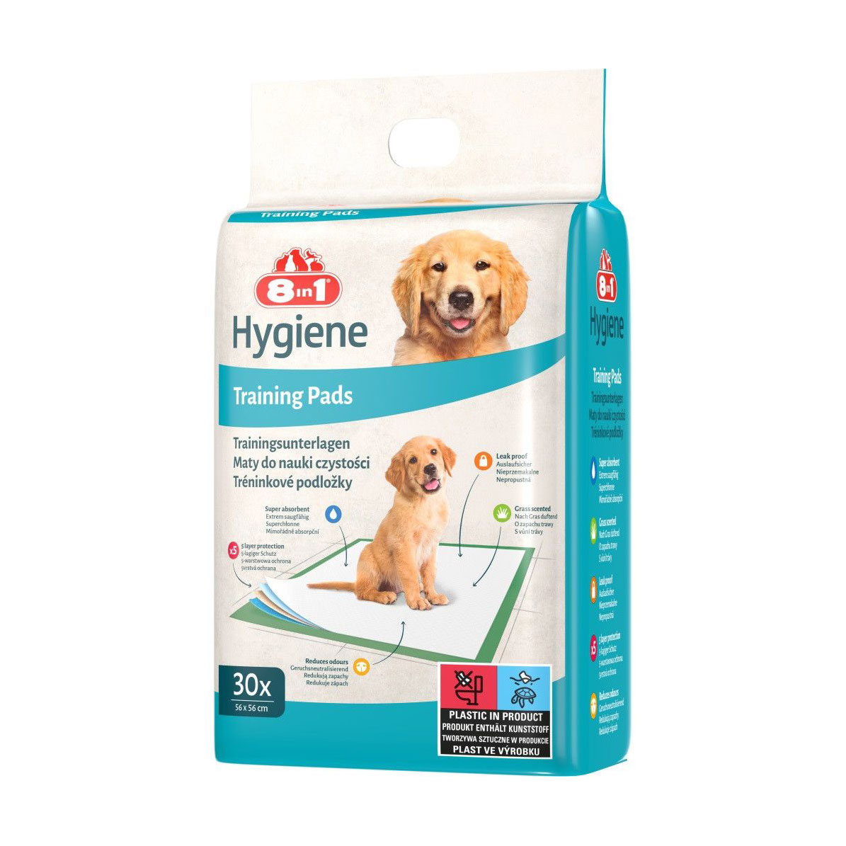 

Пелюшки для собак 8in1 Training Pads, 56*56 см, 30 шт