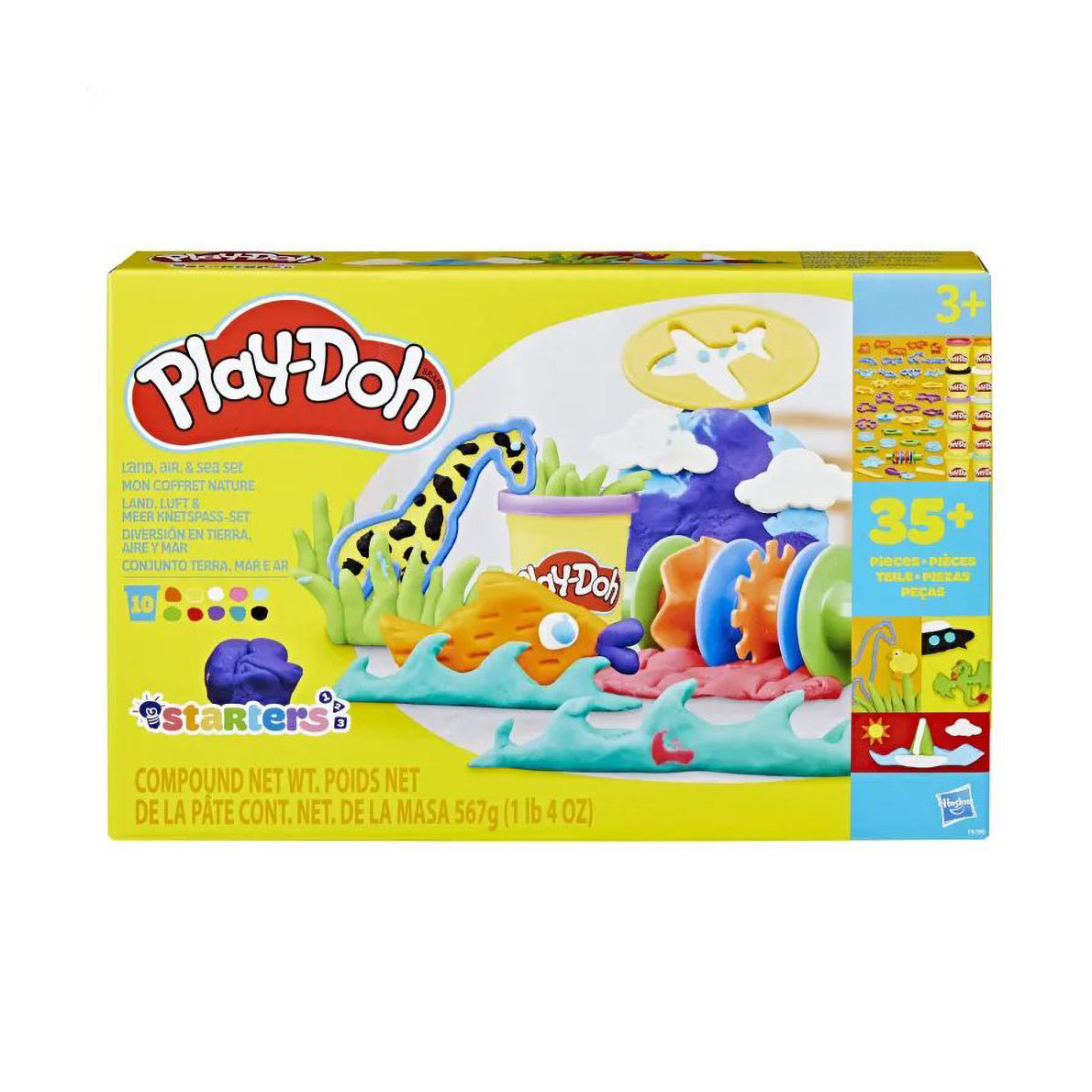 

Набір для ліплення Play-Doh Світ суші, повітря та моря, від 3 років, 10 баночок (F8788)