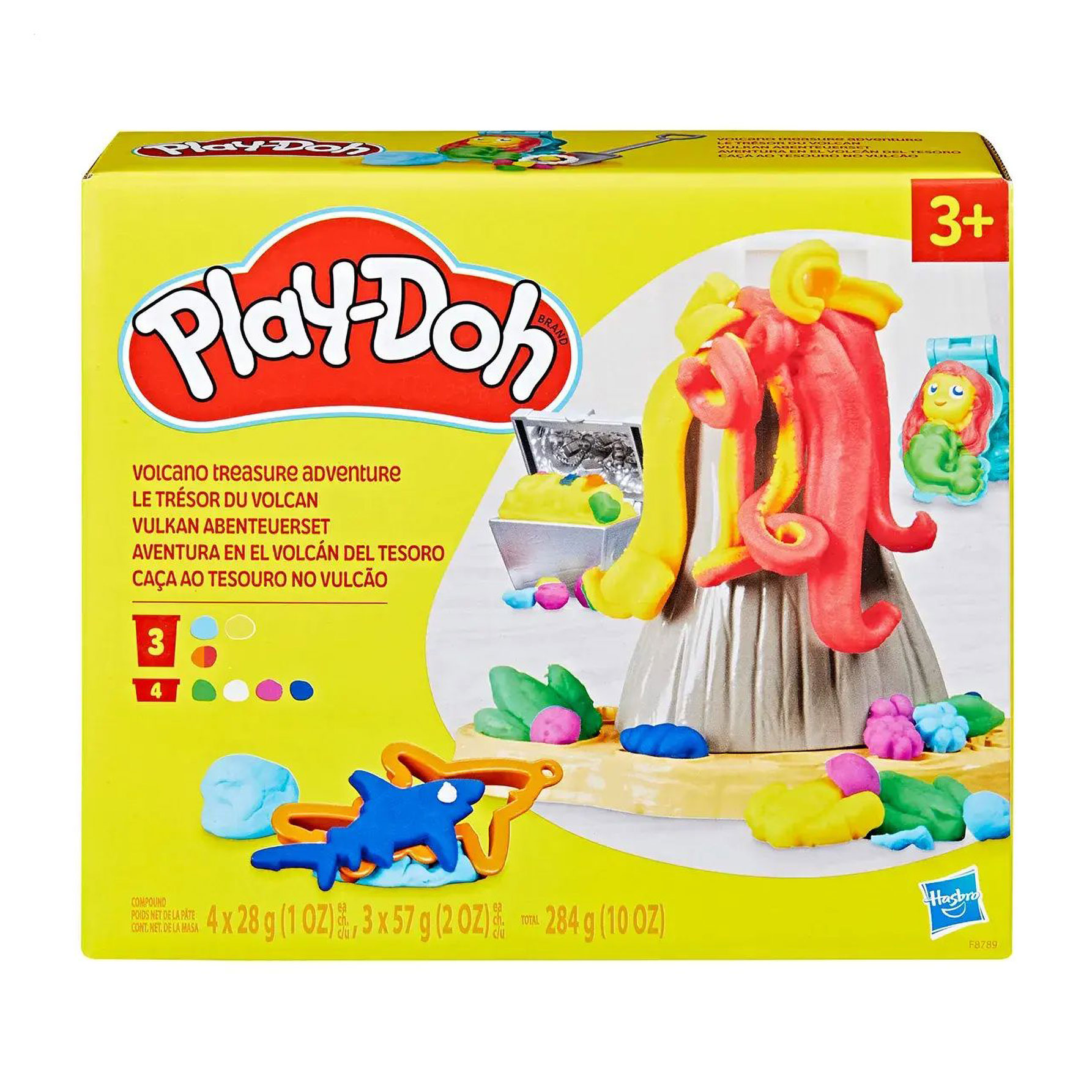 

Набір для ліплення Play-Doh Вулканична пригода зі скарбами, від 3 років, 7 баночок (F8789)