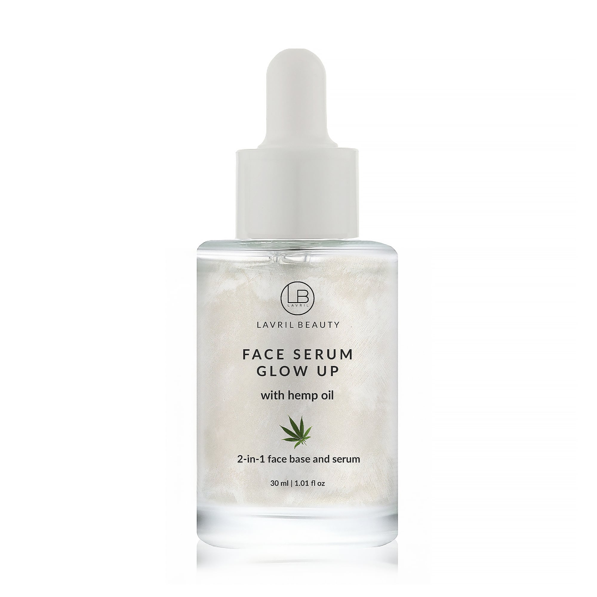 

Сироватка-праймер для обличчя 2 в 1 LAVRIL BEAUTY Face Serum Glow Up з олією конопель, 30 мл