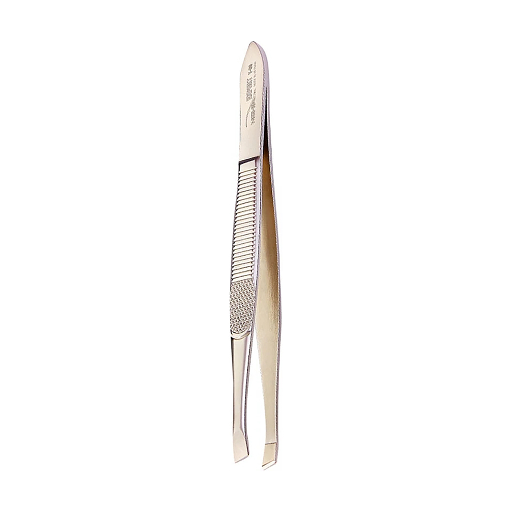 

Пінцет для брів Nghia Export Eyebrow Tweezers T.09 скошений, світло-золотистий