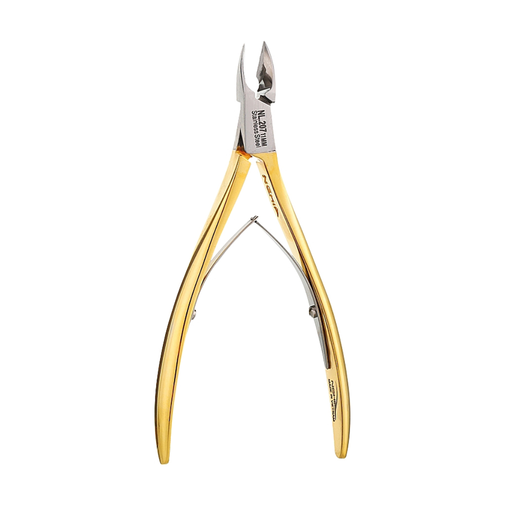 

Професійні кусачки для кутикули Nghia Export позолочене покриття, 11 мм (NL.207)